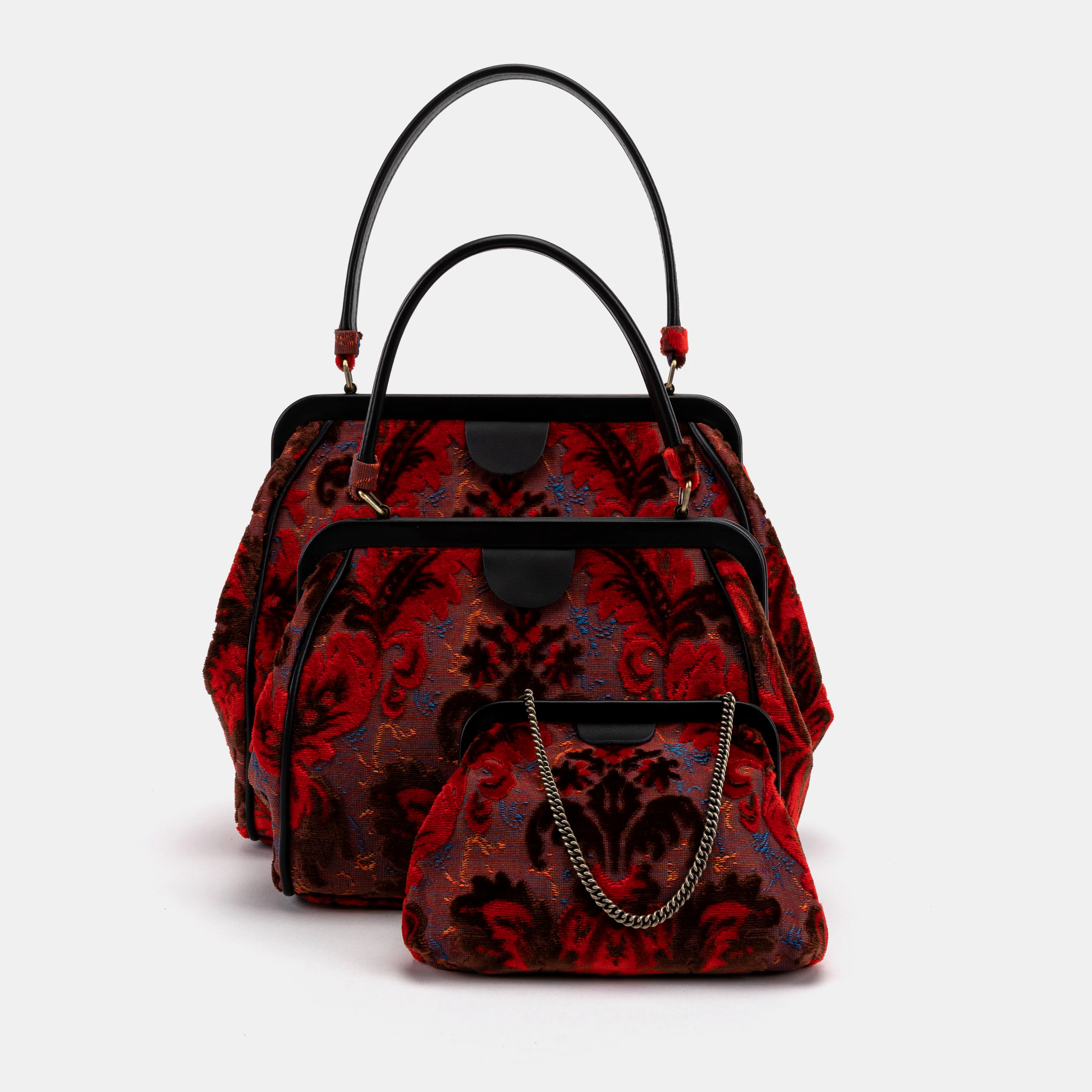 Burnout Velvet Revival Scarlet Alma Shoulder Bag - Image 6
