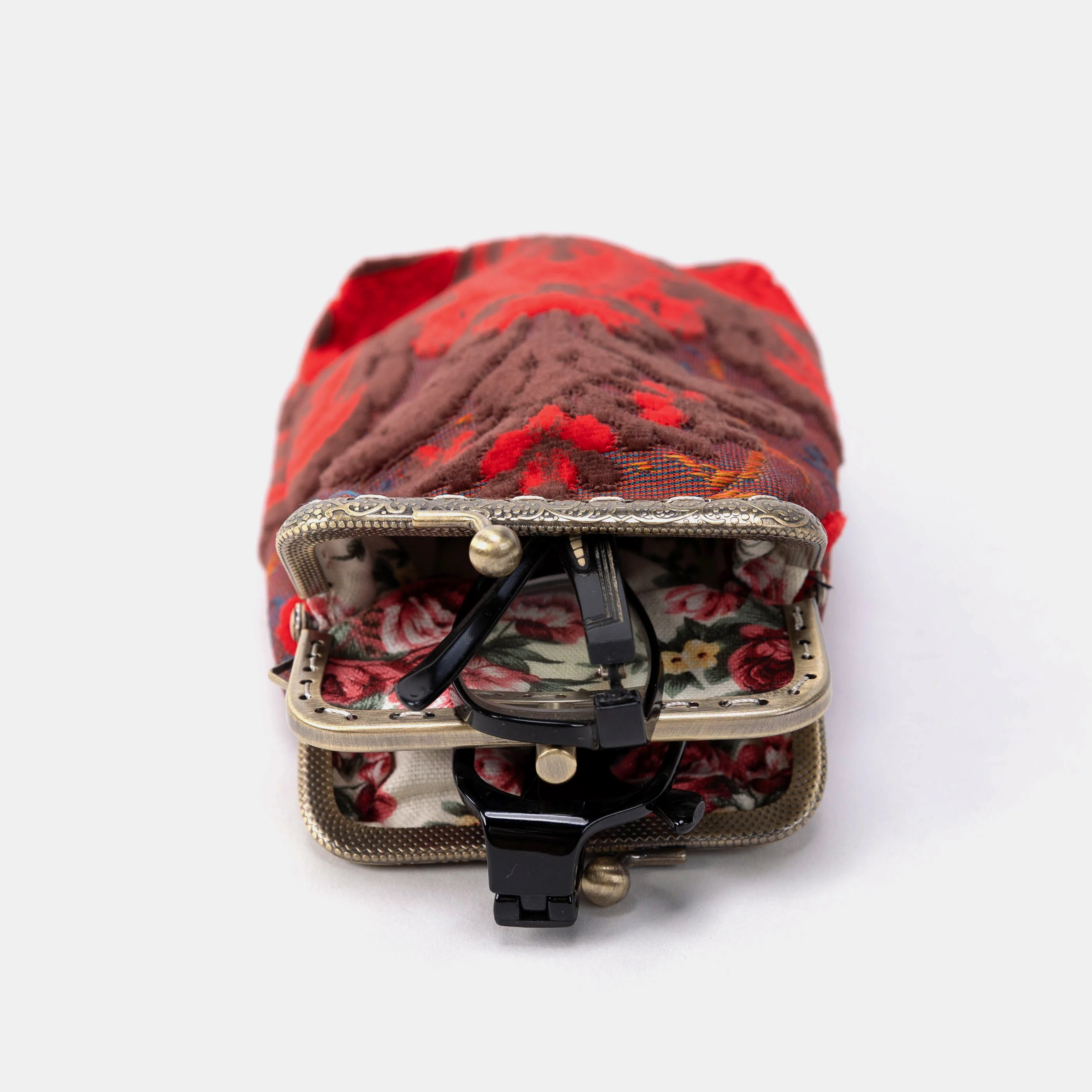 Burnout Velvet Revival Scarlet Carpet Eyeglasses Case - Image 6