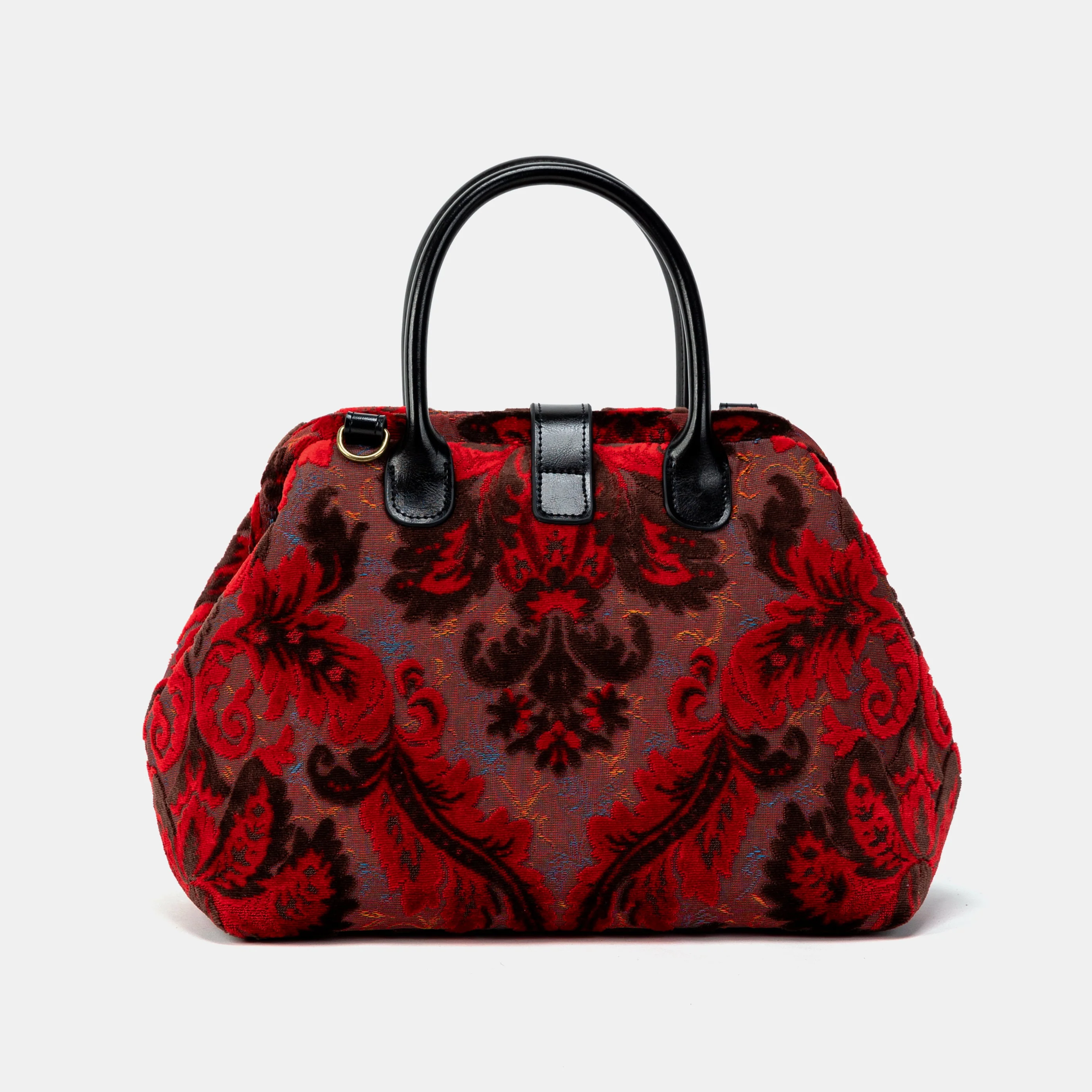 Burnout Velvet Revival Scarlet Carpet Handbag Purse - Image 3