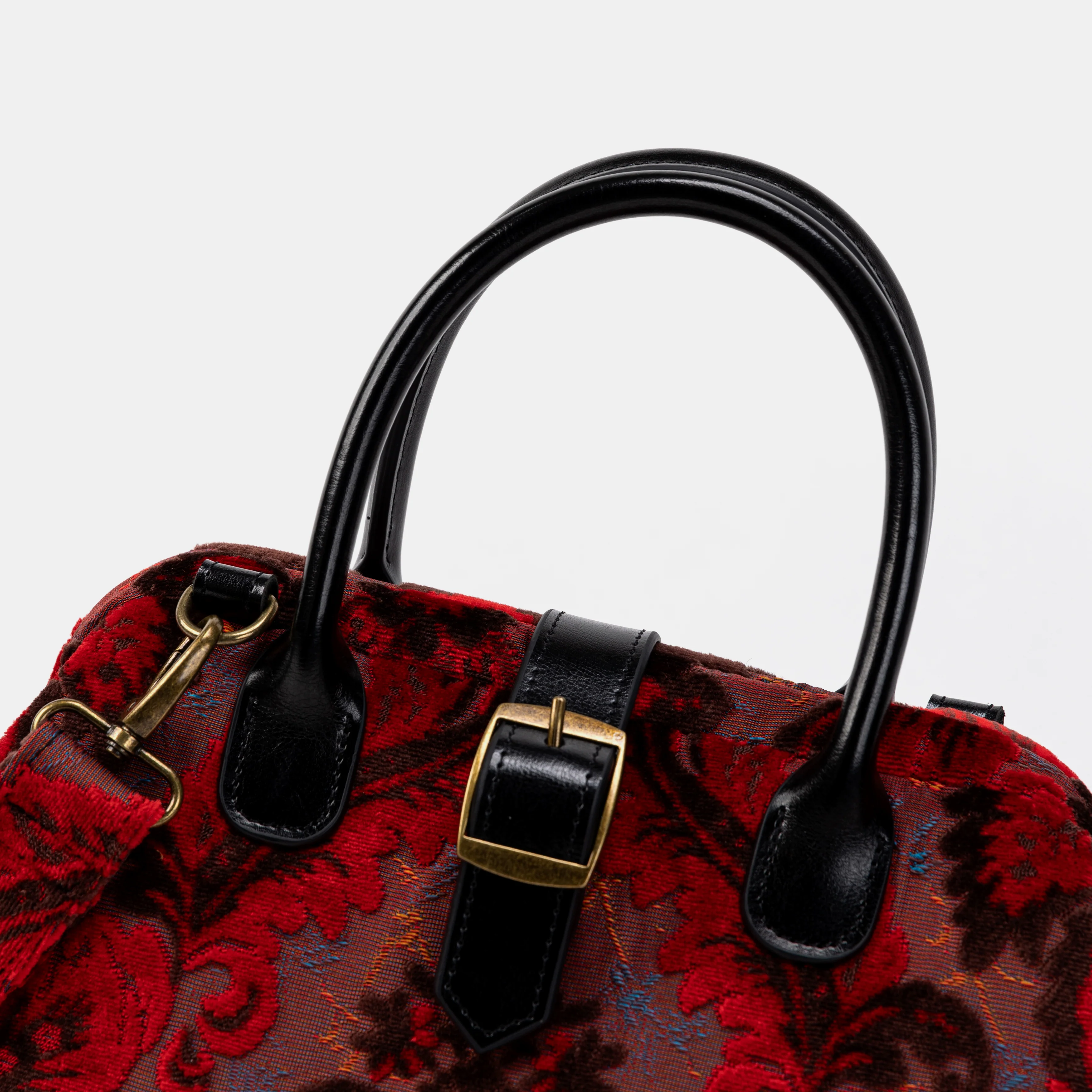 Burnout Velvet Revival Scarlet Carpet Handbag Purse - Image 4