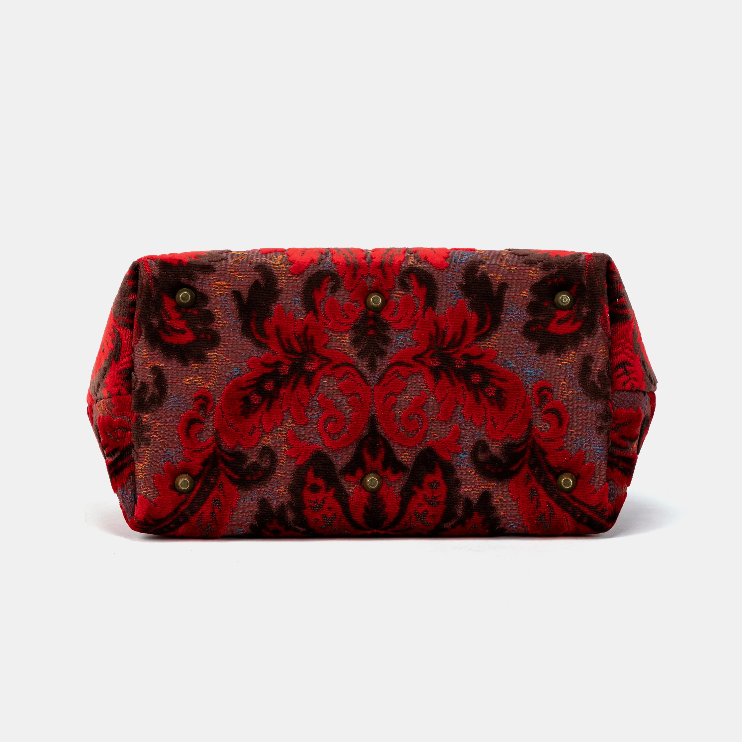 Burnout Velvet Revival Scarlet Carpet Handbag Purse - Image 6
