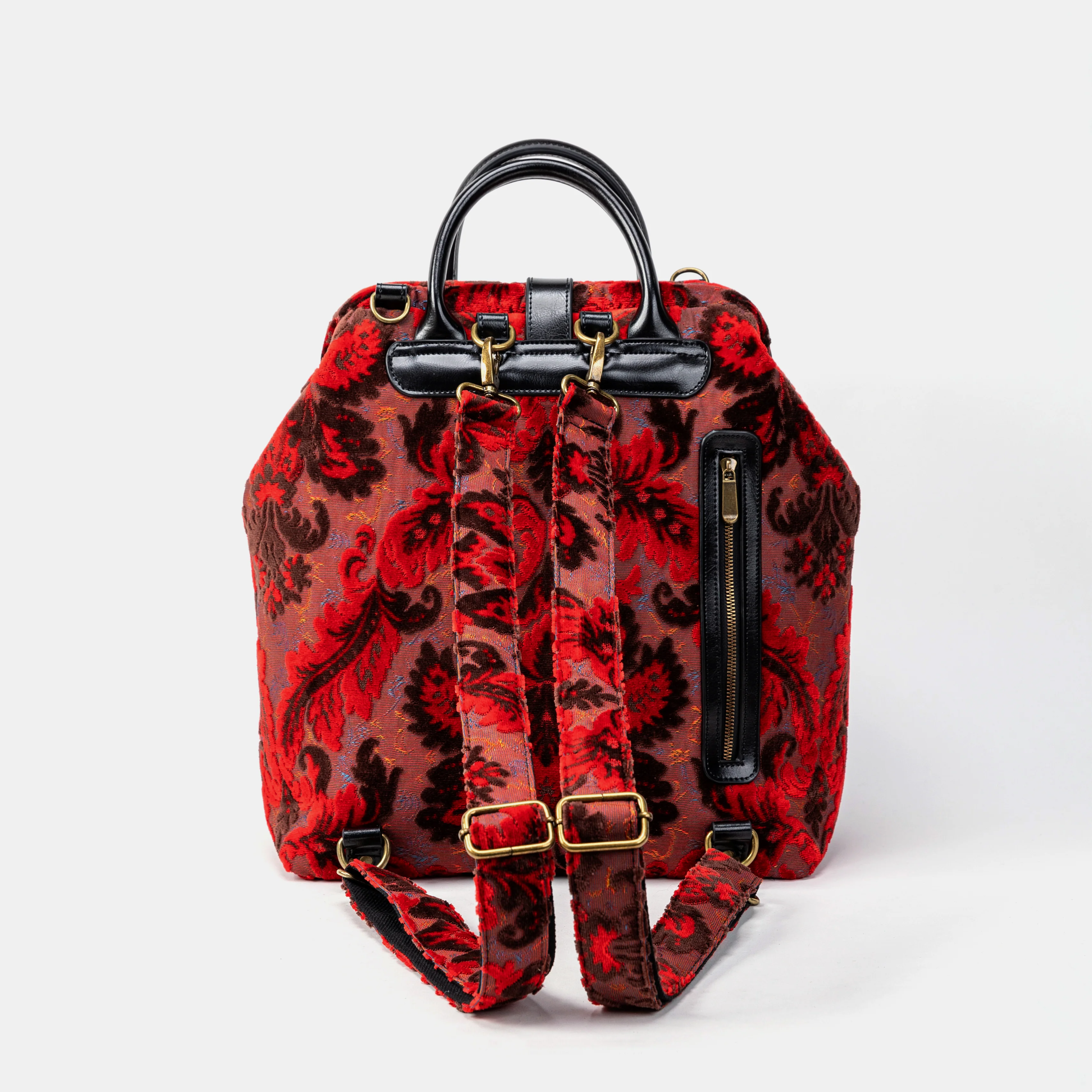 Burnout Velvet Revival Scarlet Carpet Laptop Backpack - Image 5