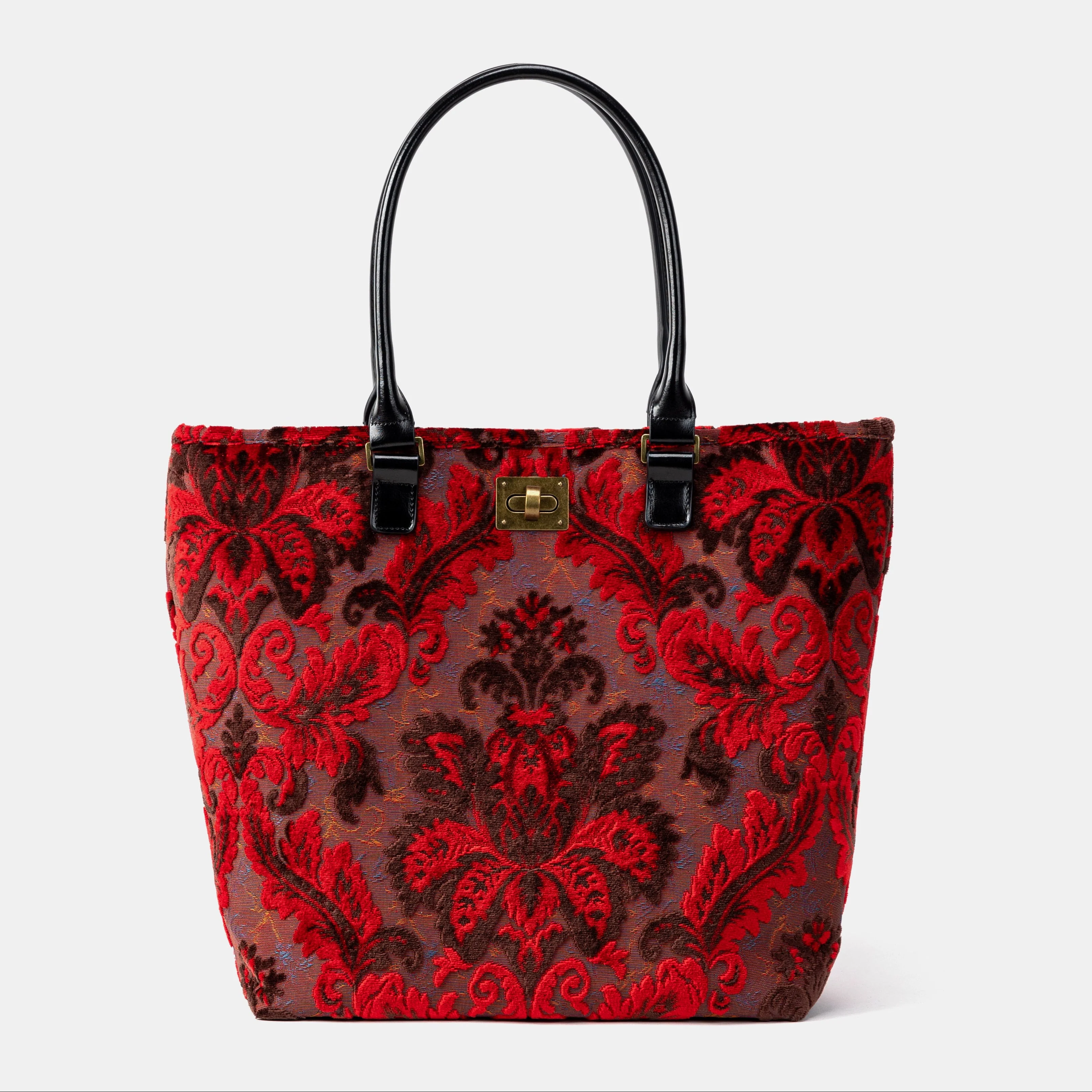 Burnout Velvet Revival Scarlet Carpet Tote Shopper