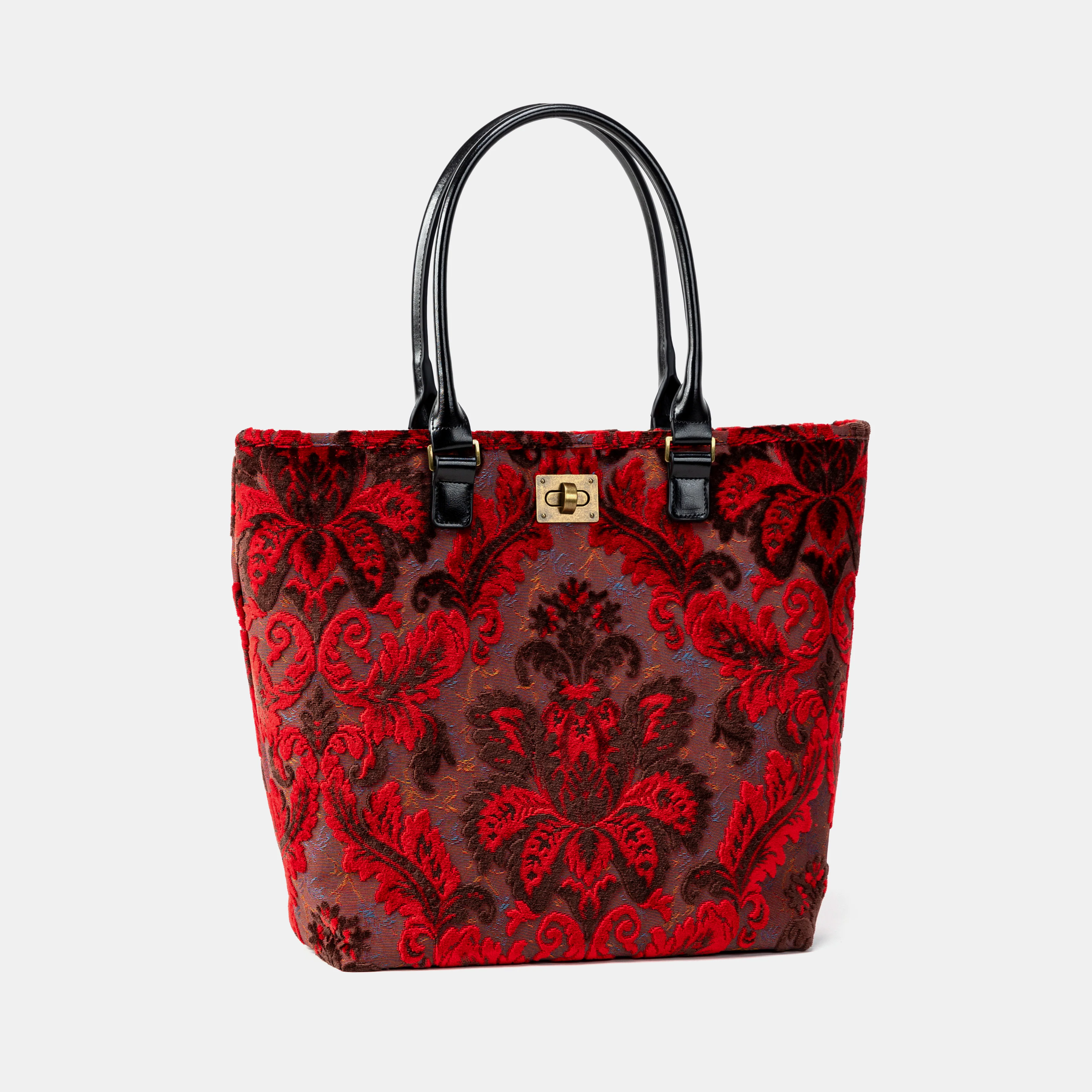 Burnout Velvet Revival Scarlet Carpet Tote Shopper - Image 2