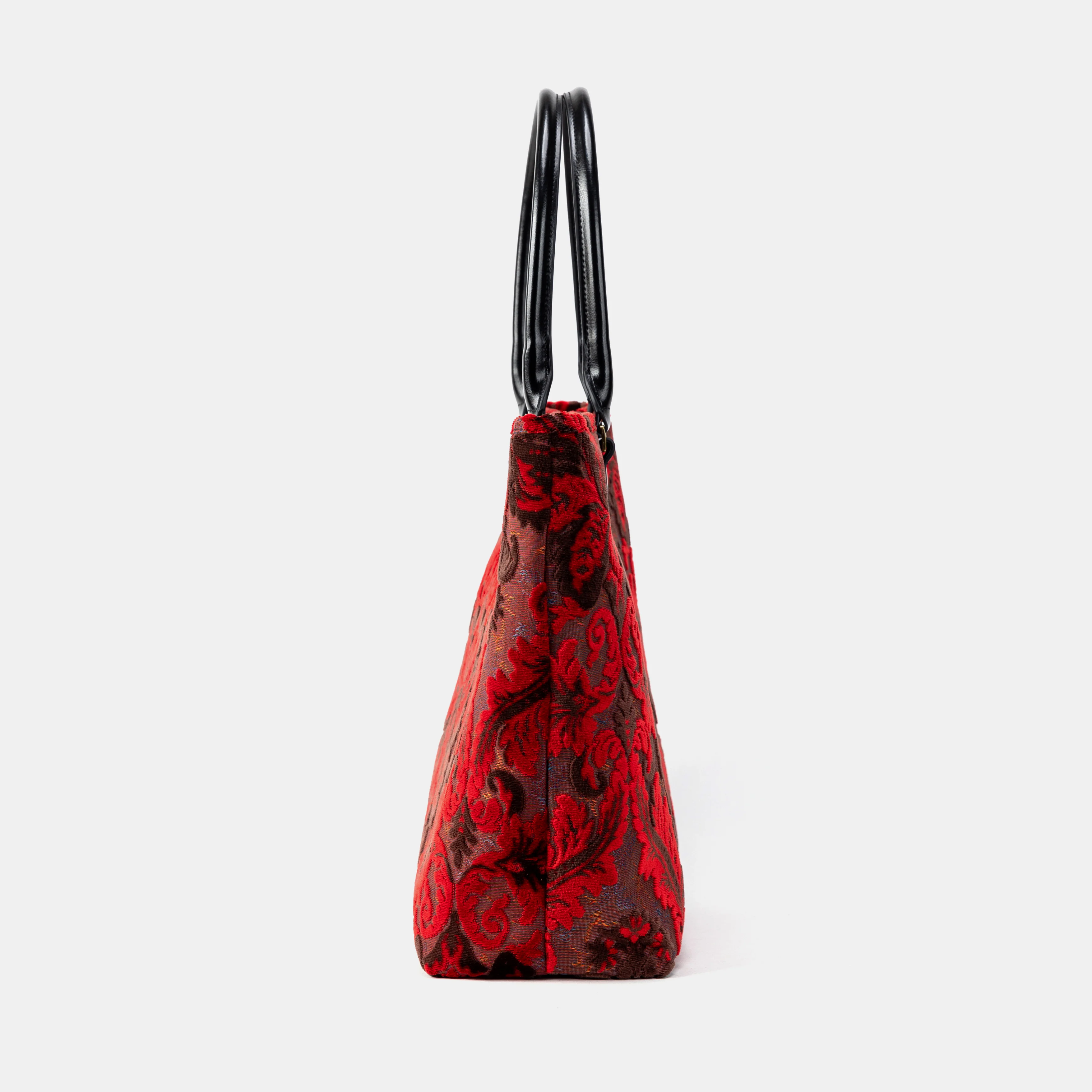 Burnout Velvet Revival Scarlet Carpet Tote Shopper - Image 4