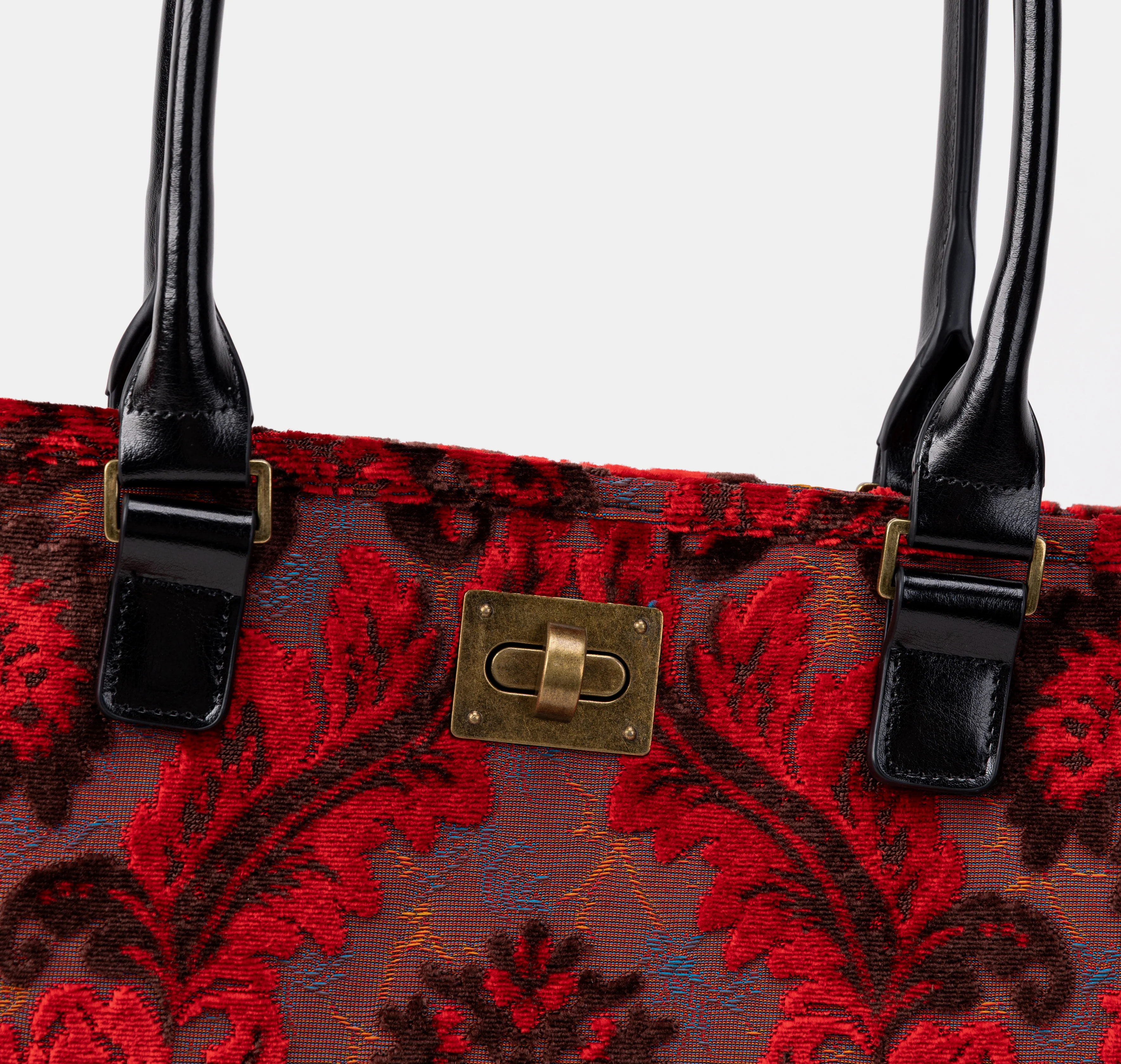 Burnout Velvet Revival Scarlet Carpet Tote Shopper - Image 5
