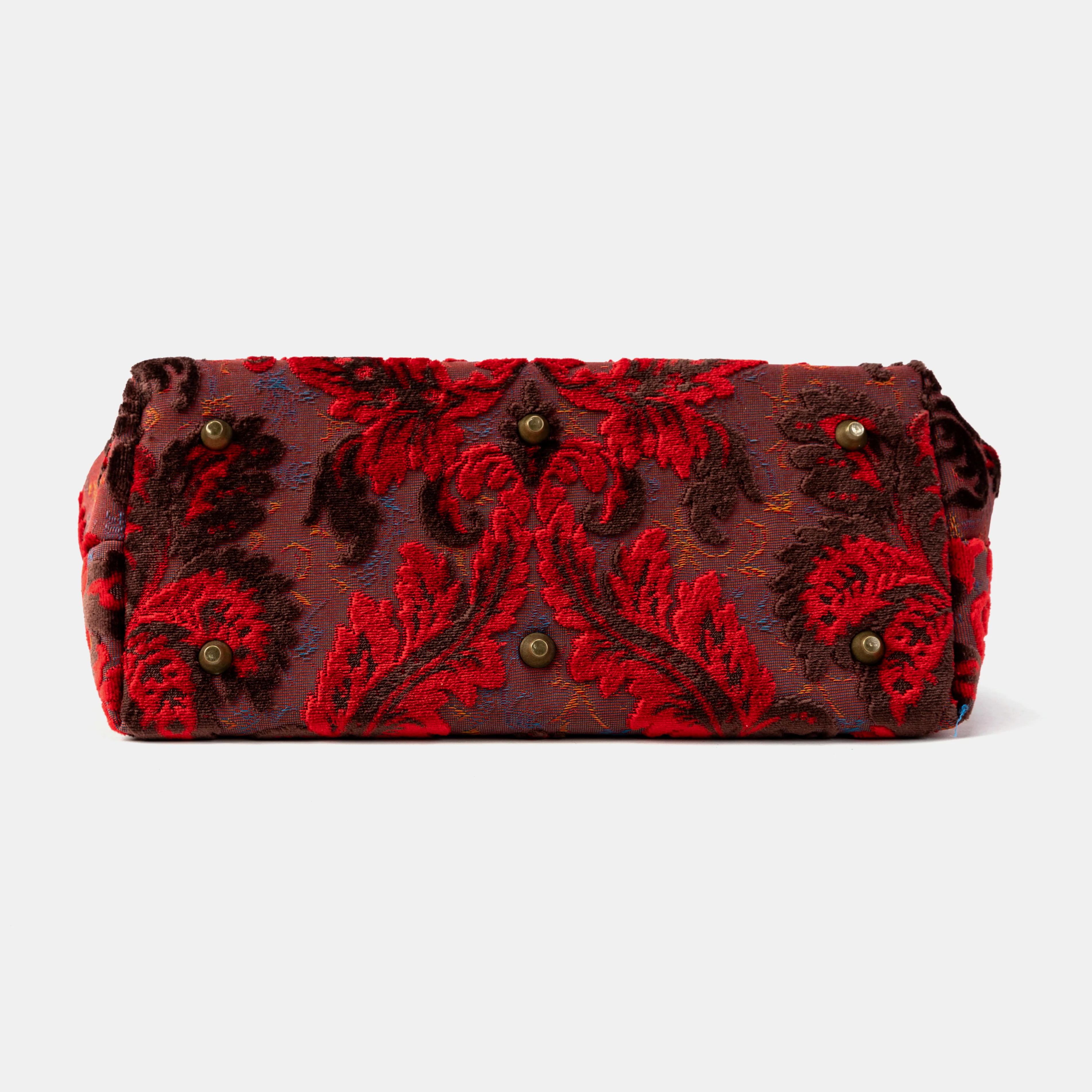 Burnout Velvet Revival Scarlet Carpet Tote Shopper - Image 7