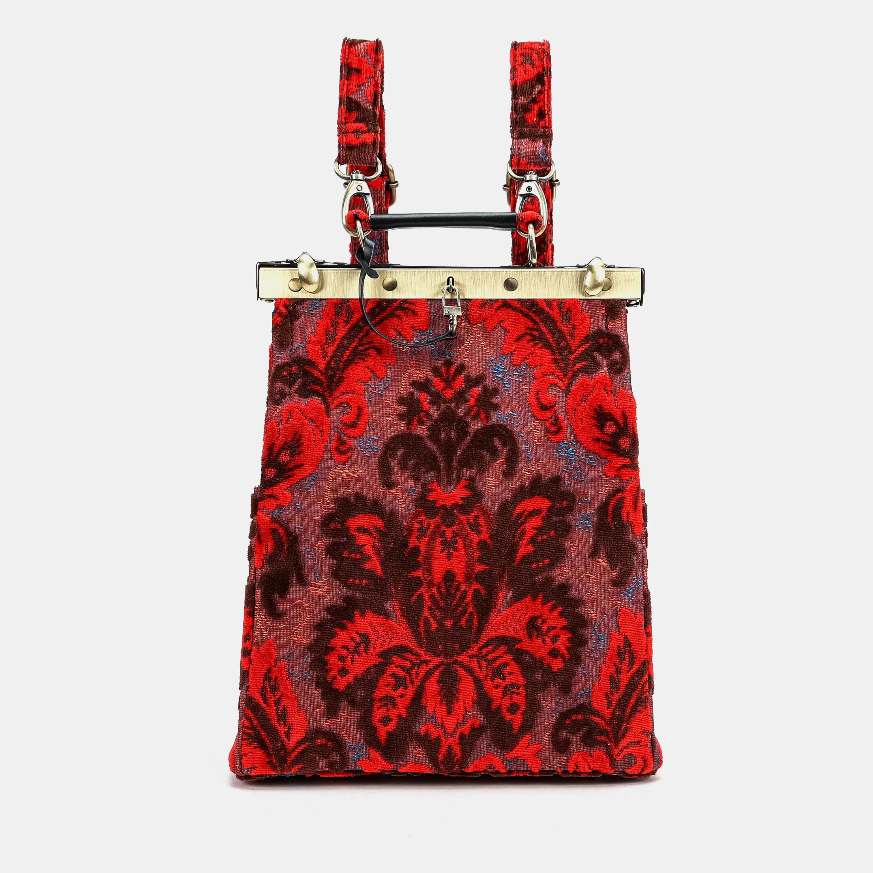 Burnout Velvet Revival Scarlet Helena Carpet Backpack Gladstone Bag
