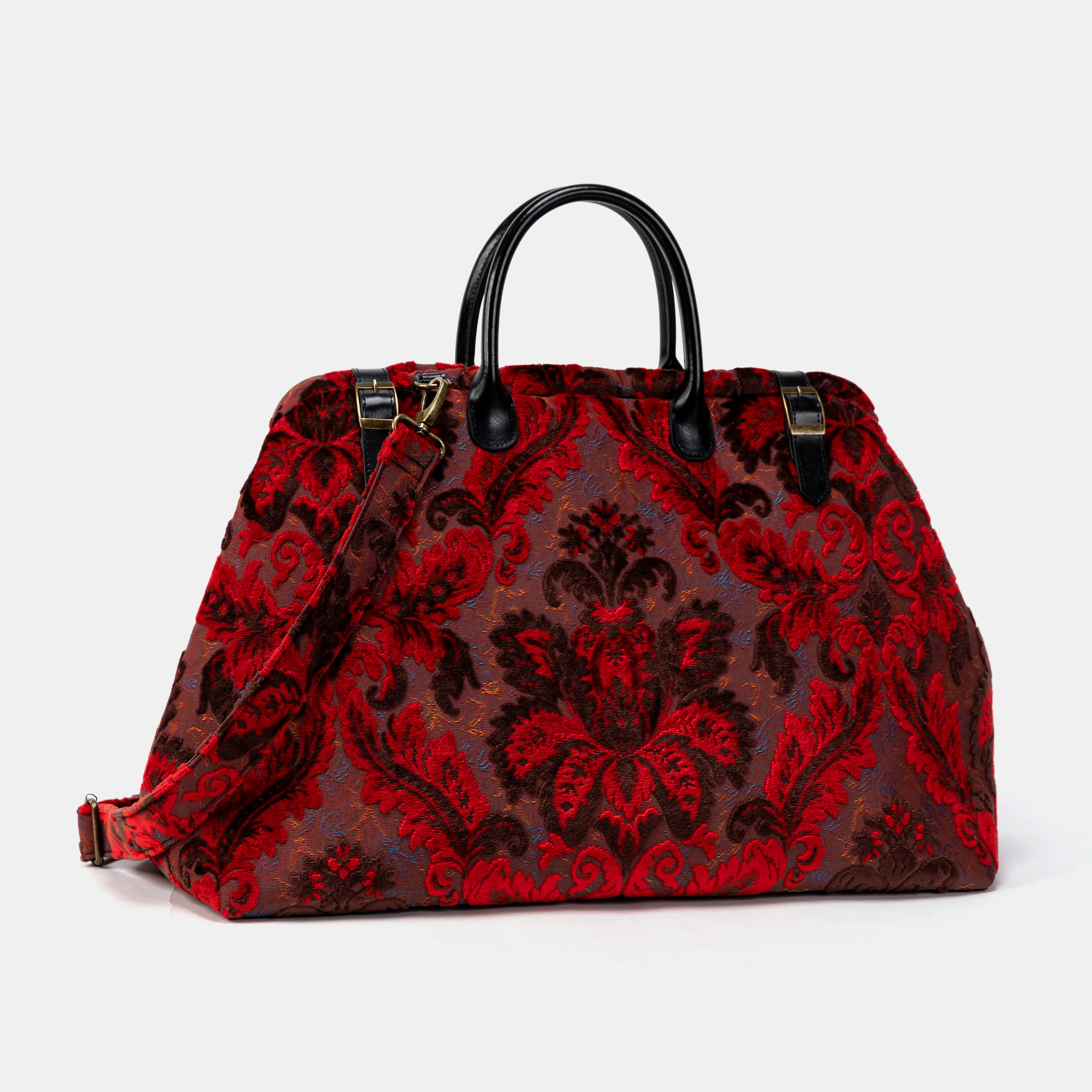 Burnout Velvet Revival Scarlet Large Carpetbag - Image 3