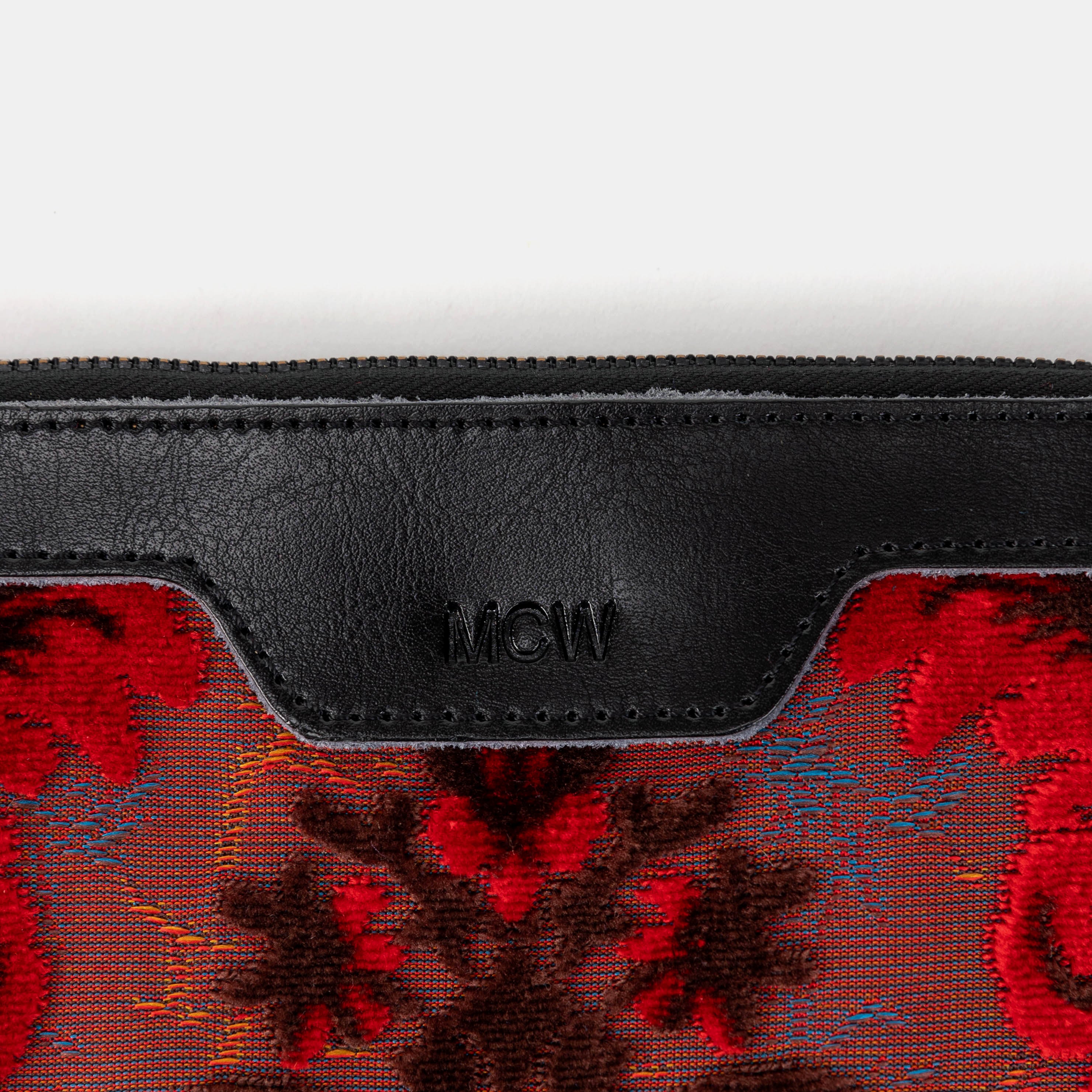 Burnout Velvet Revival Scarlet Wristlet Clutch - Image 3