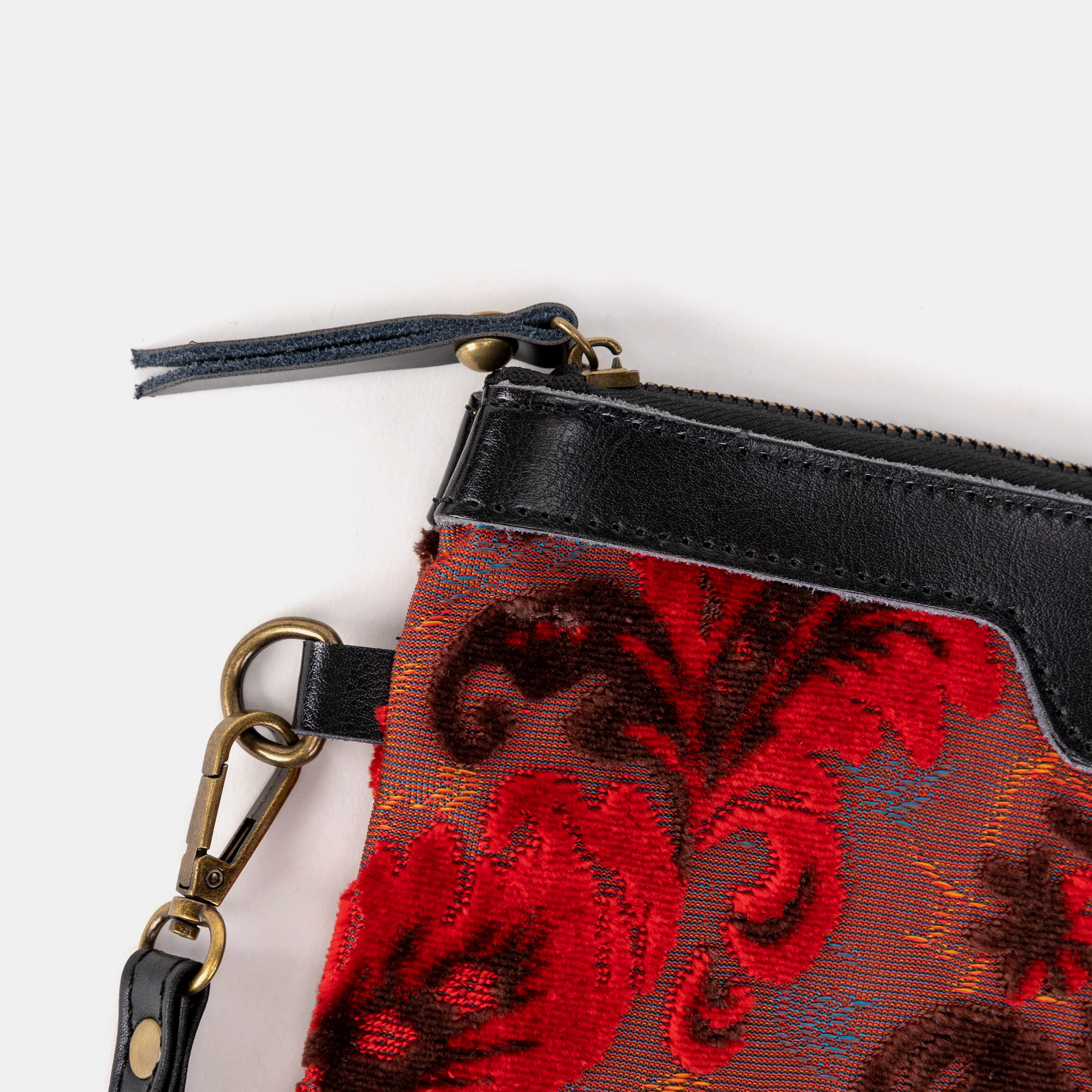 Burnout Velvet Revival Scarlet Wristlet Clutch - Image 4