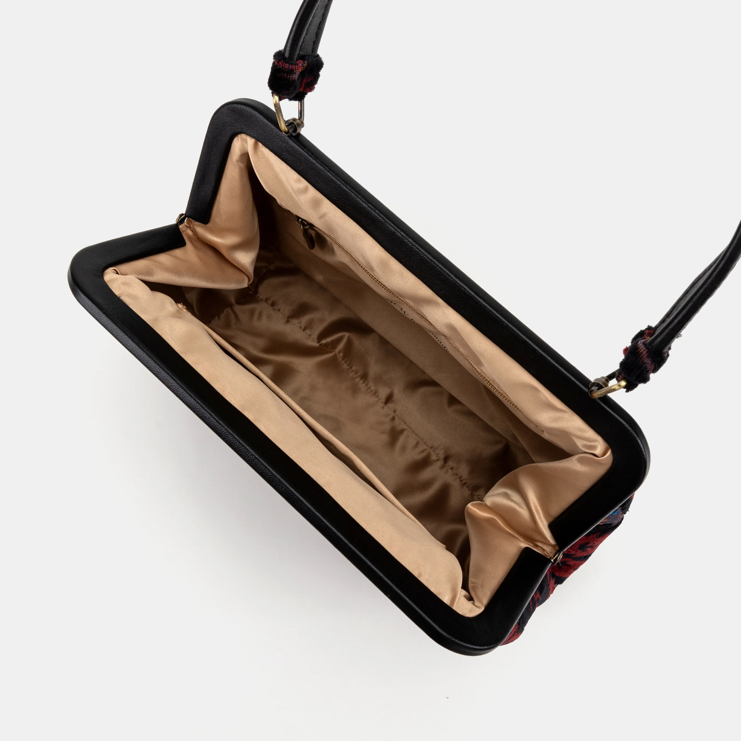 Burnout Velvet Revival Sephia Alma Shoulder Bag - Image 2