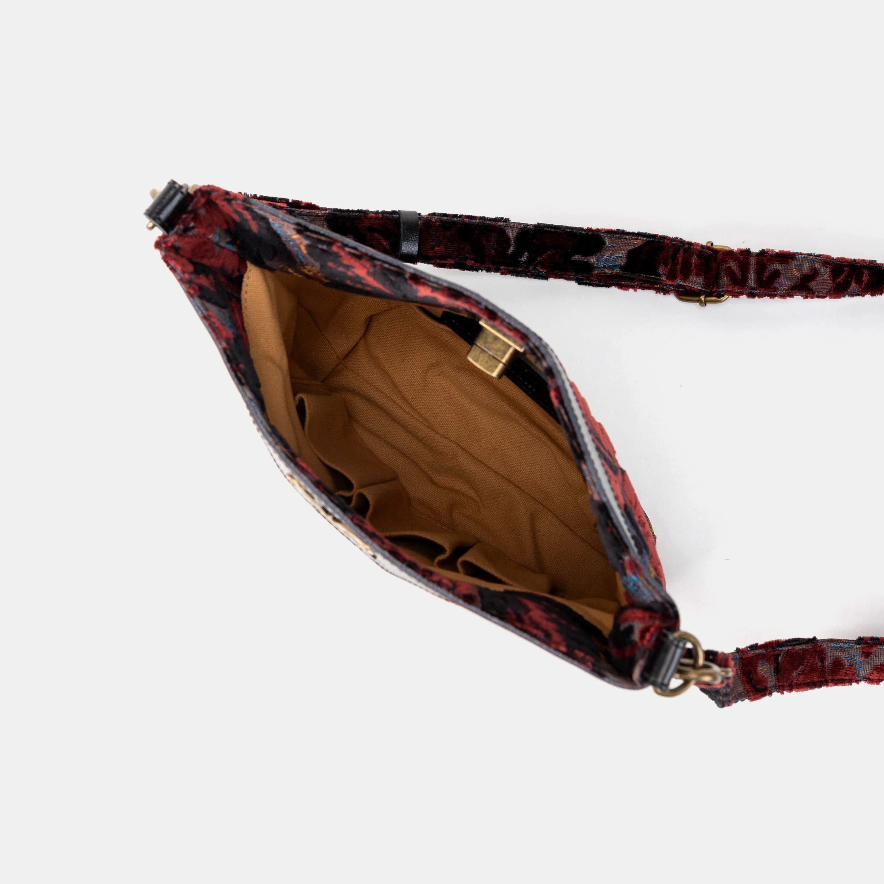 Burnout Velvet Revival Sephia Butterfly Crossbody Bag - Image 5