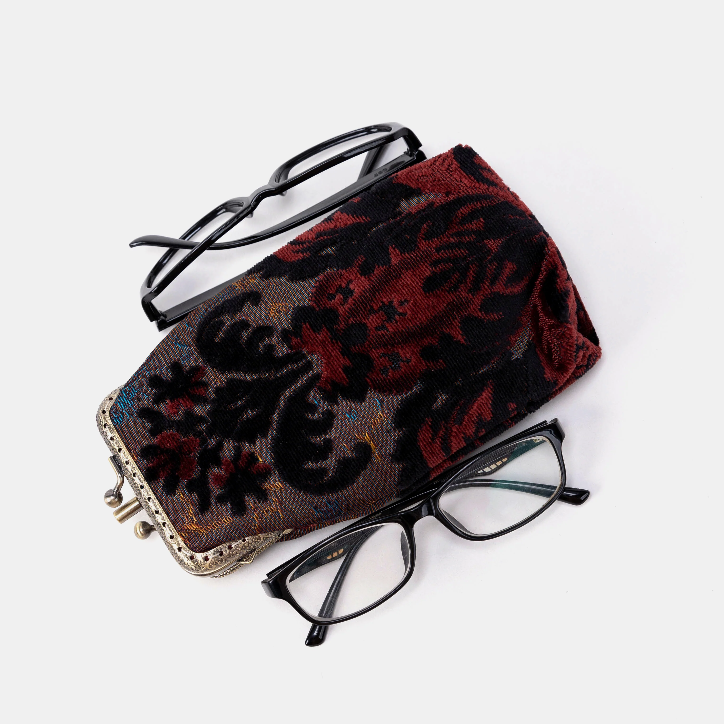 Burnout Velvet Revival Sephia Carpet Eyeglasses Case - Image 3