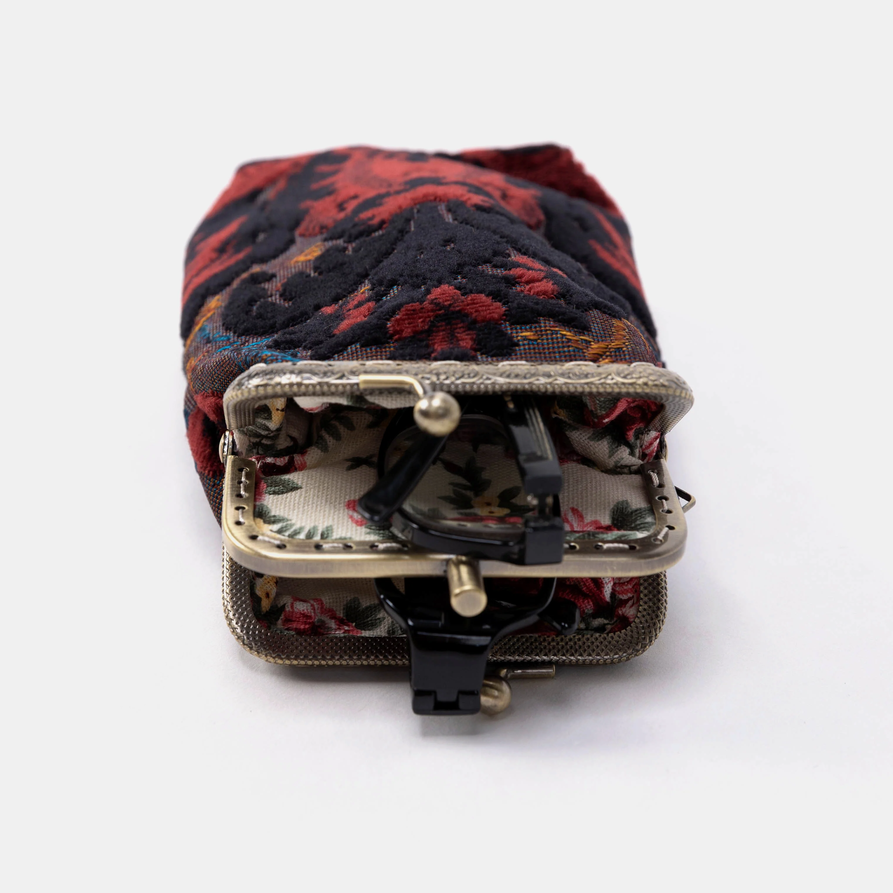 Burnout Velvet Revival Sephia Carpet Eyeglasses Case - Image 6