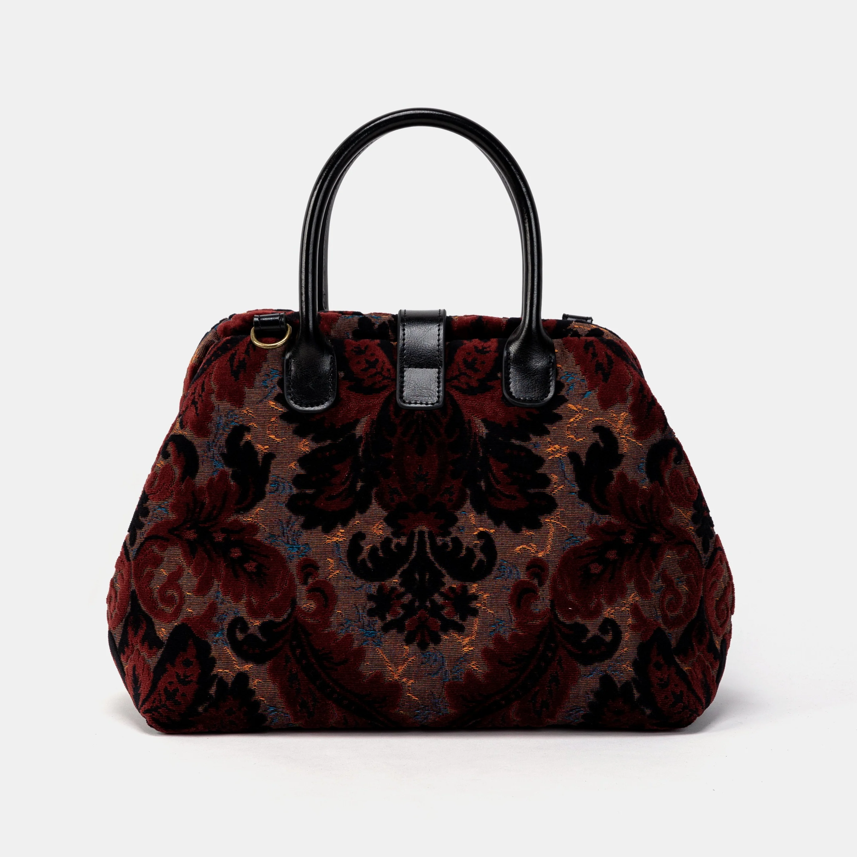 Burnout Velvet Revival Sephia Carpet Handbag Purse - Image 3
