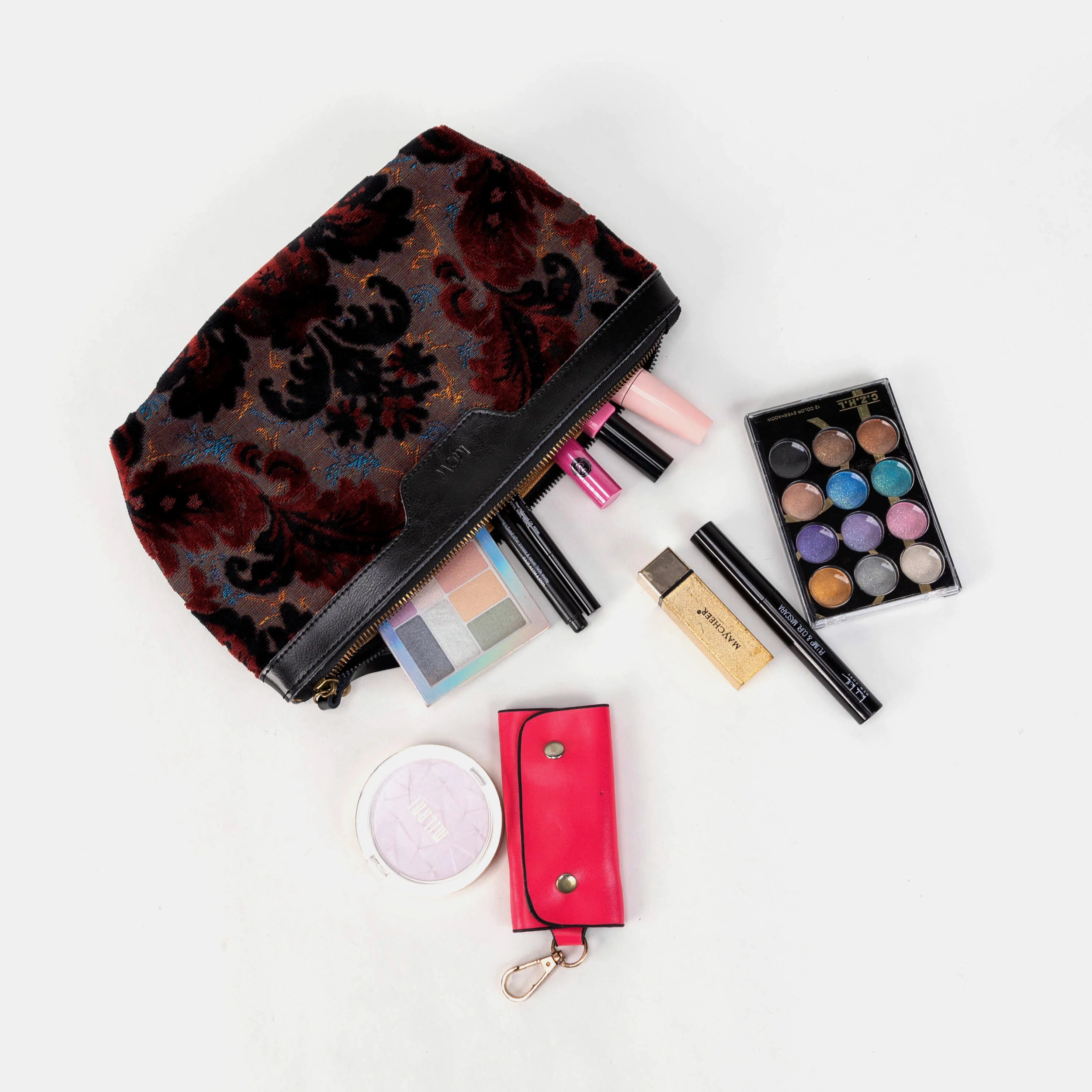 Burnout Velvet Revival Sephia Carpet Makeup Bag - Image 2