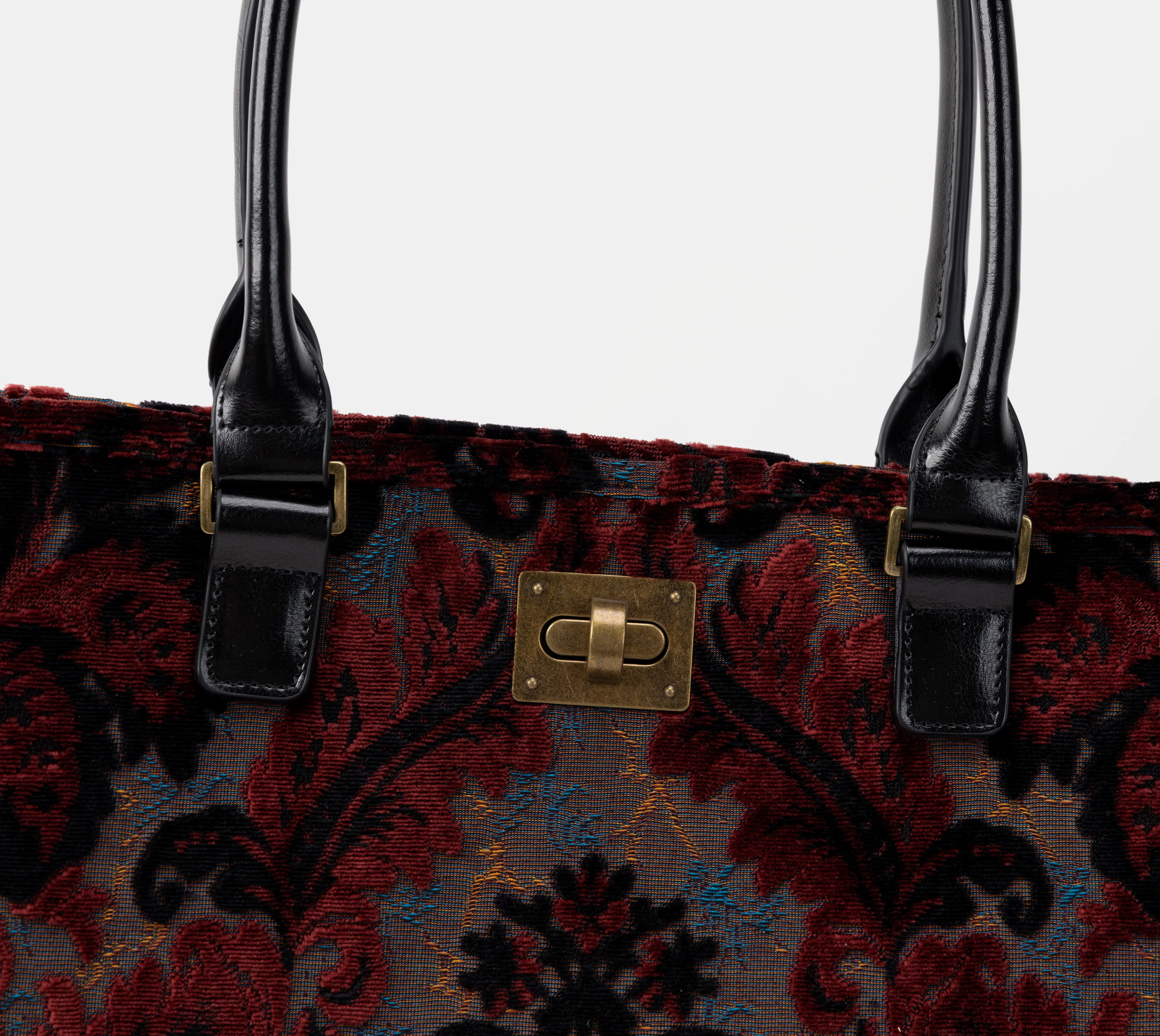 Burnout Velvet Revival Sephia Carpet Tote Shopper - Image 5