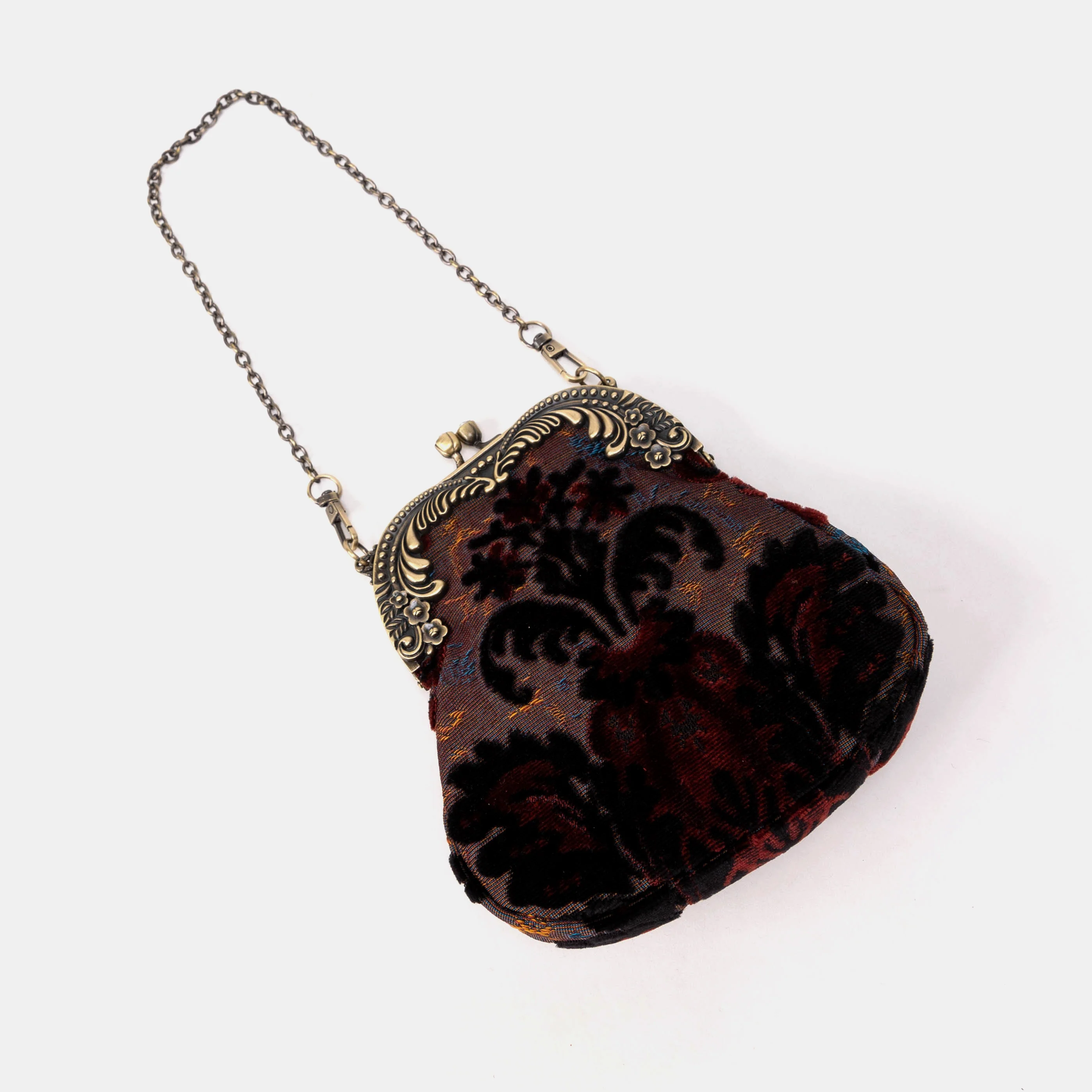 Burnout Velvet Revival Sephia Chatelaine Purse Medium - Image 2