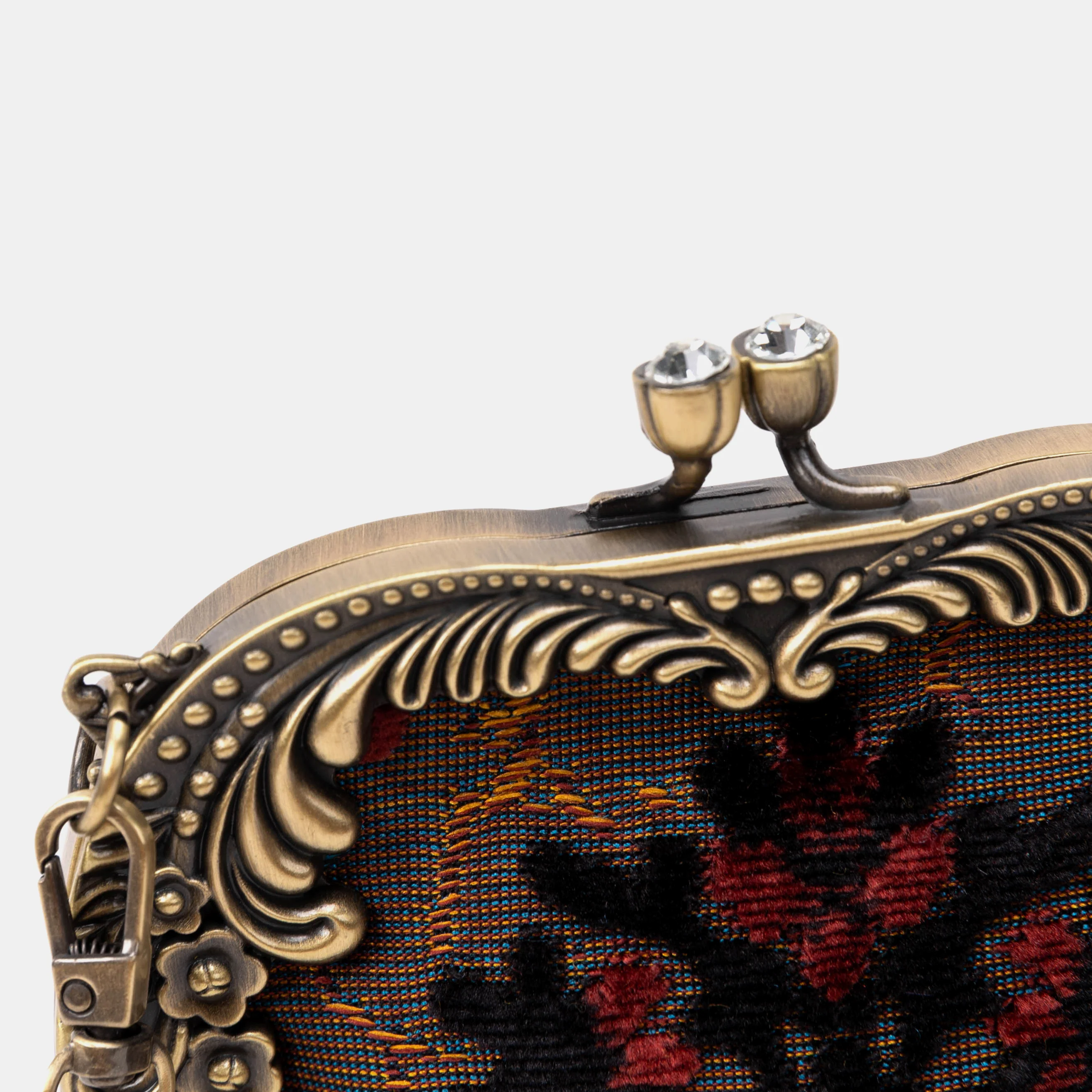 Burnout Velvet Revival Sephia Chatelaine Purse Medium - Image 4
