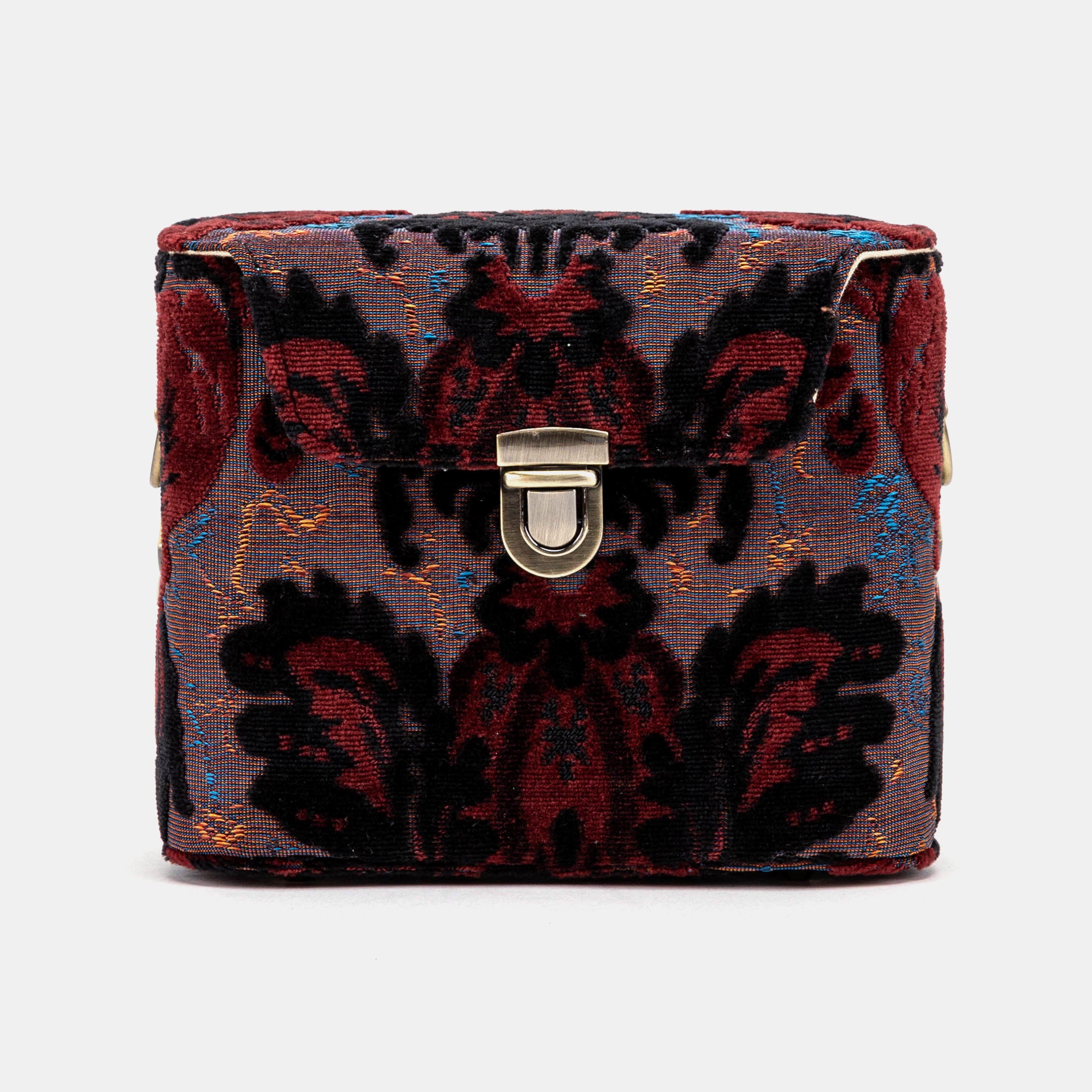Burnout Velvet Revival Sephia Emma Small Train Case Crossbody - Image 3