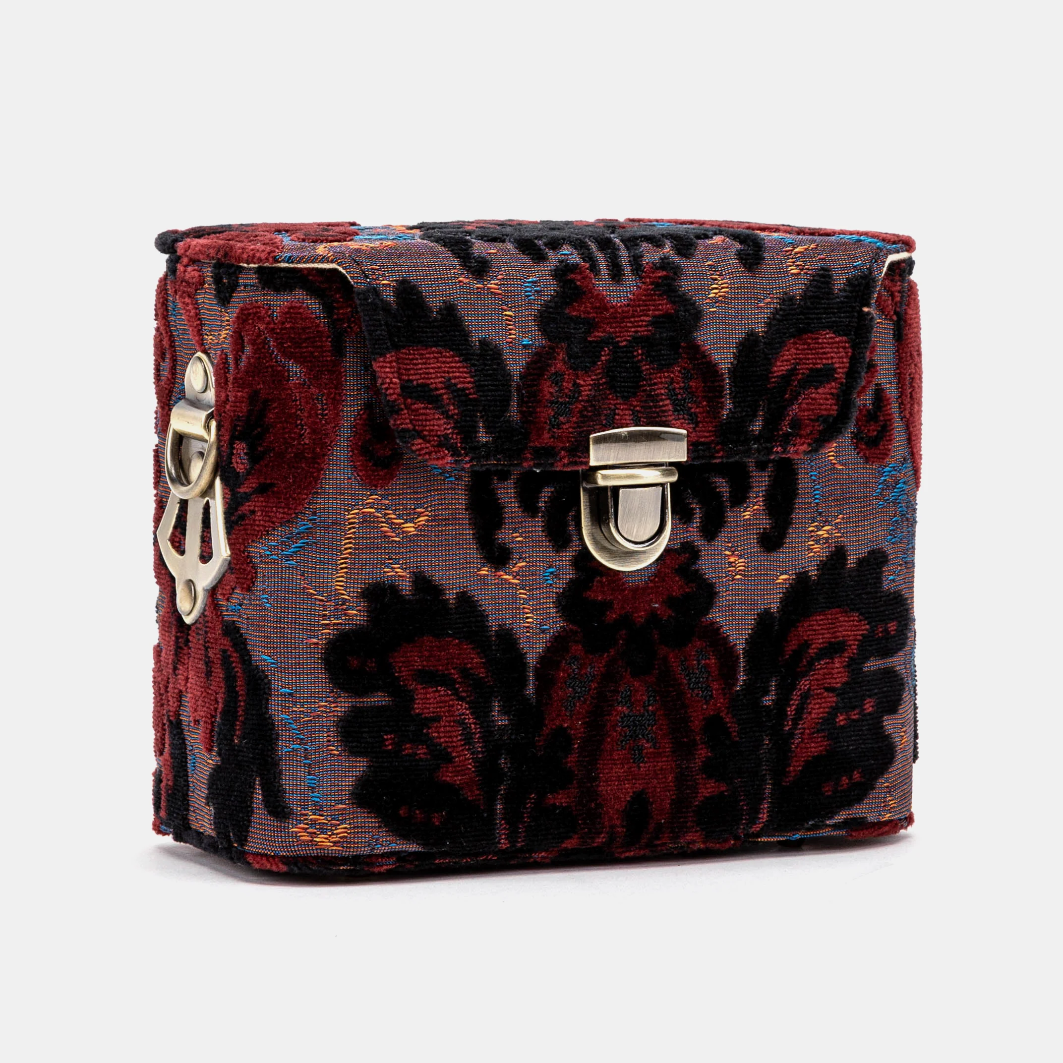 Burnout Velvet Revival Sephia Emma Small Train Case Crossbody - Image 4