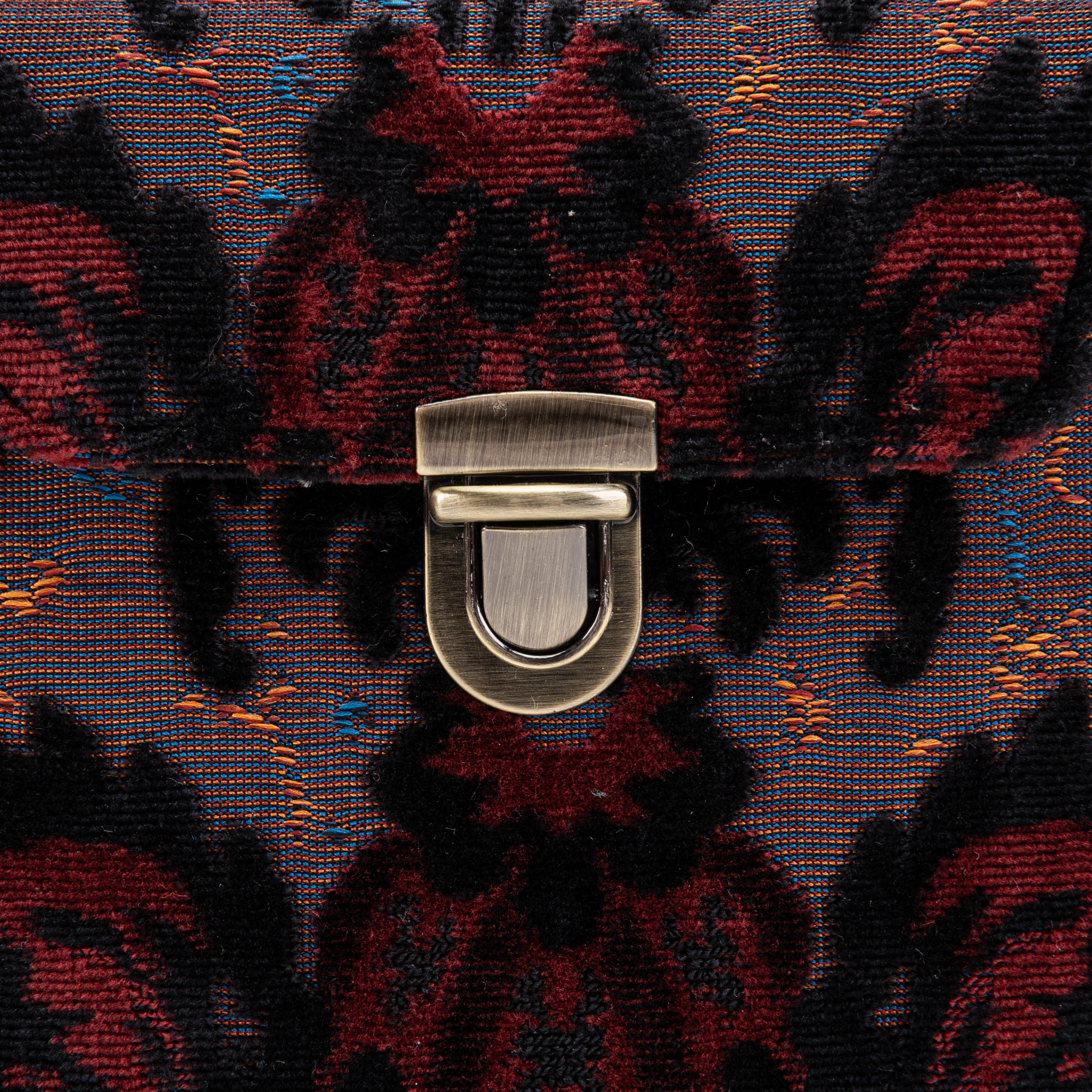Burnout Velvet Revival Sephia Emma Small Train Case Crossbody - Image 5