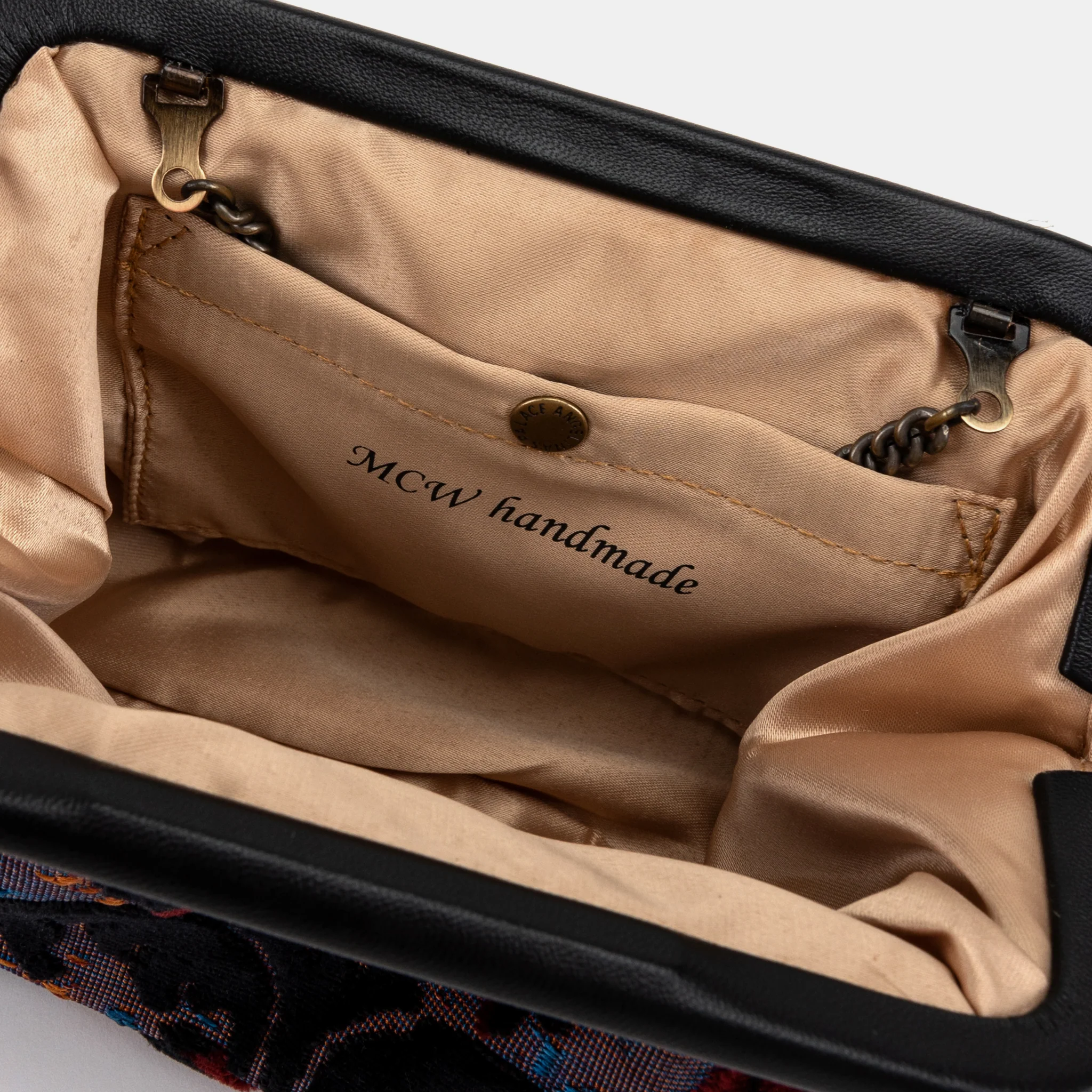 Burnout Velvet Revival Sephia Evening Bag Clutch - Image 7