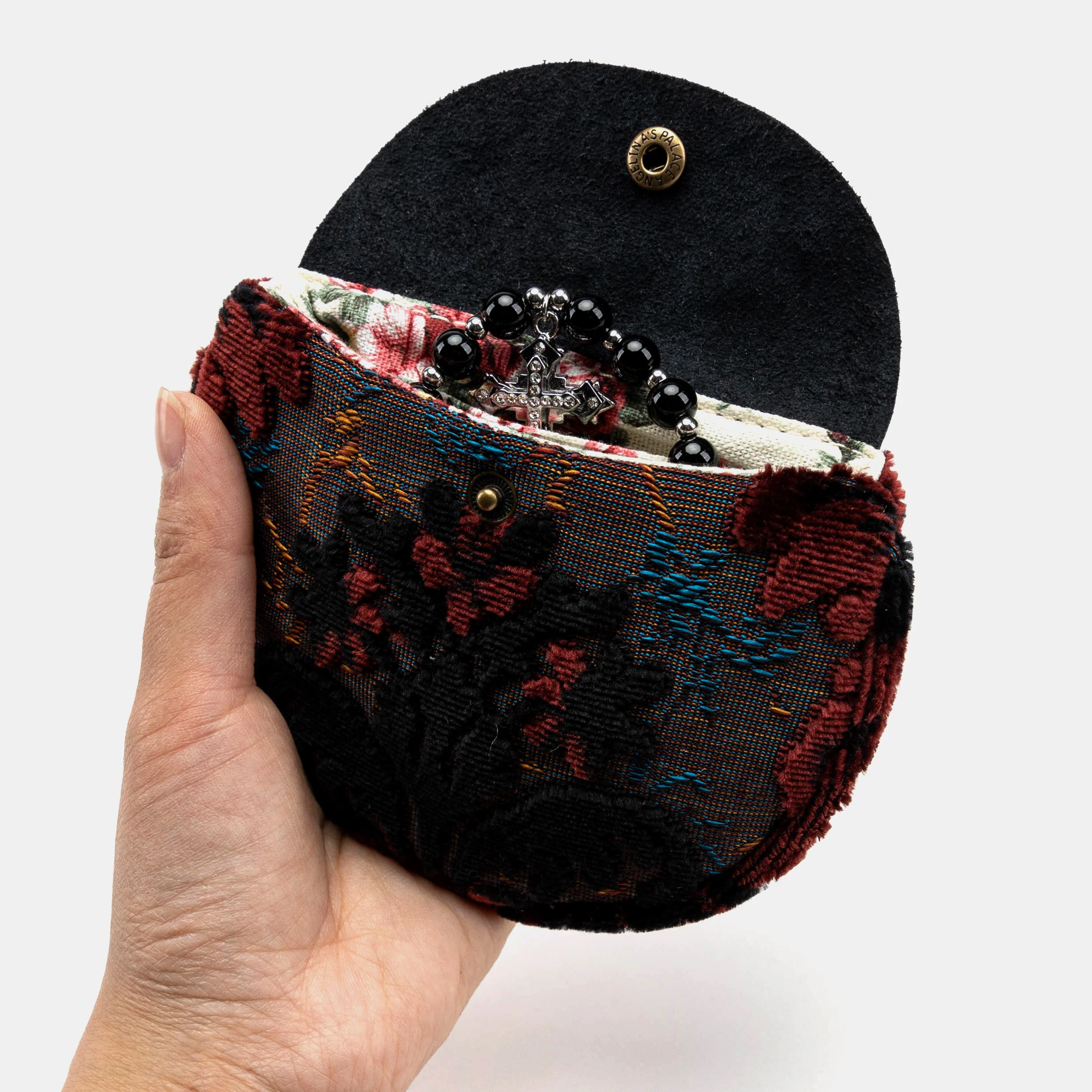 Burnout Velvet Revival Sephia Rosary Bag - Image 4