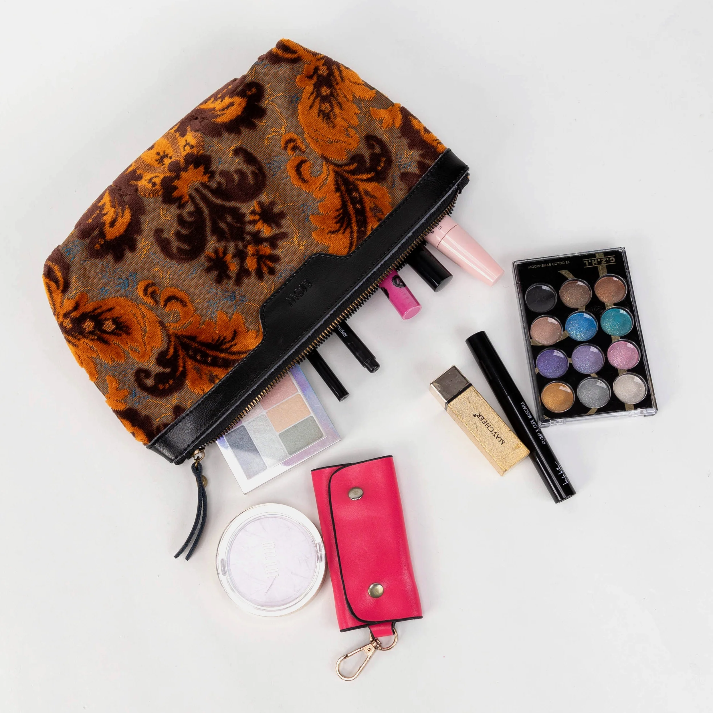 Burnout Velvet Revival Sienna Carpet Makeup Bag - Image 2