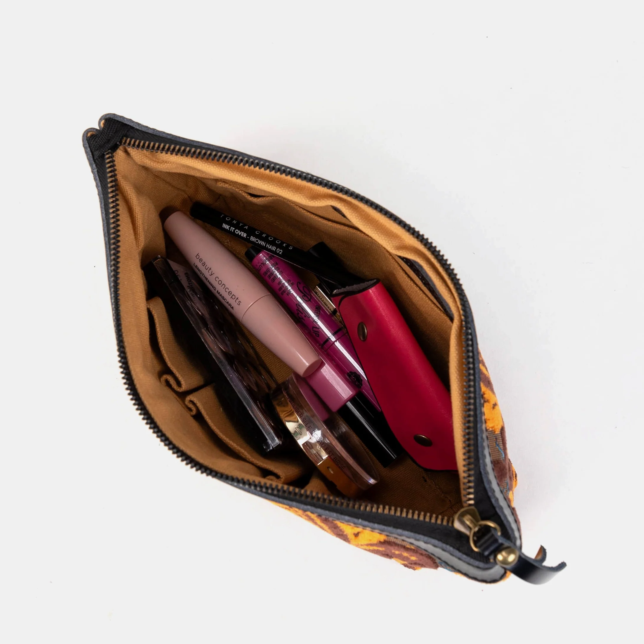 Burnout Velvet Revival Sienna Carpet Makeup Bag - Image 6
