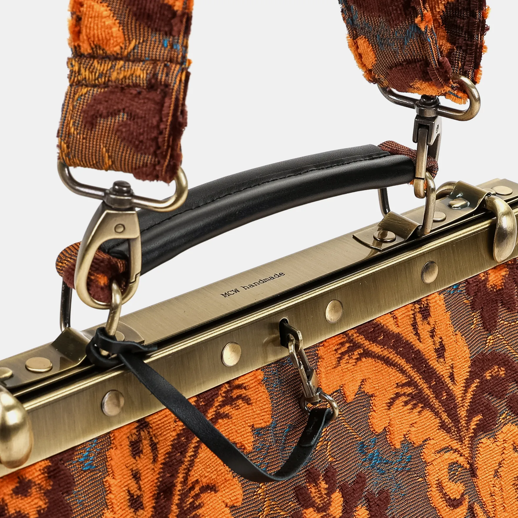 Burnout Velvet Revival Sienna Cecile Carpet Purse Gladstone Bag - Image 6