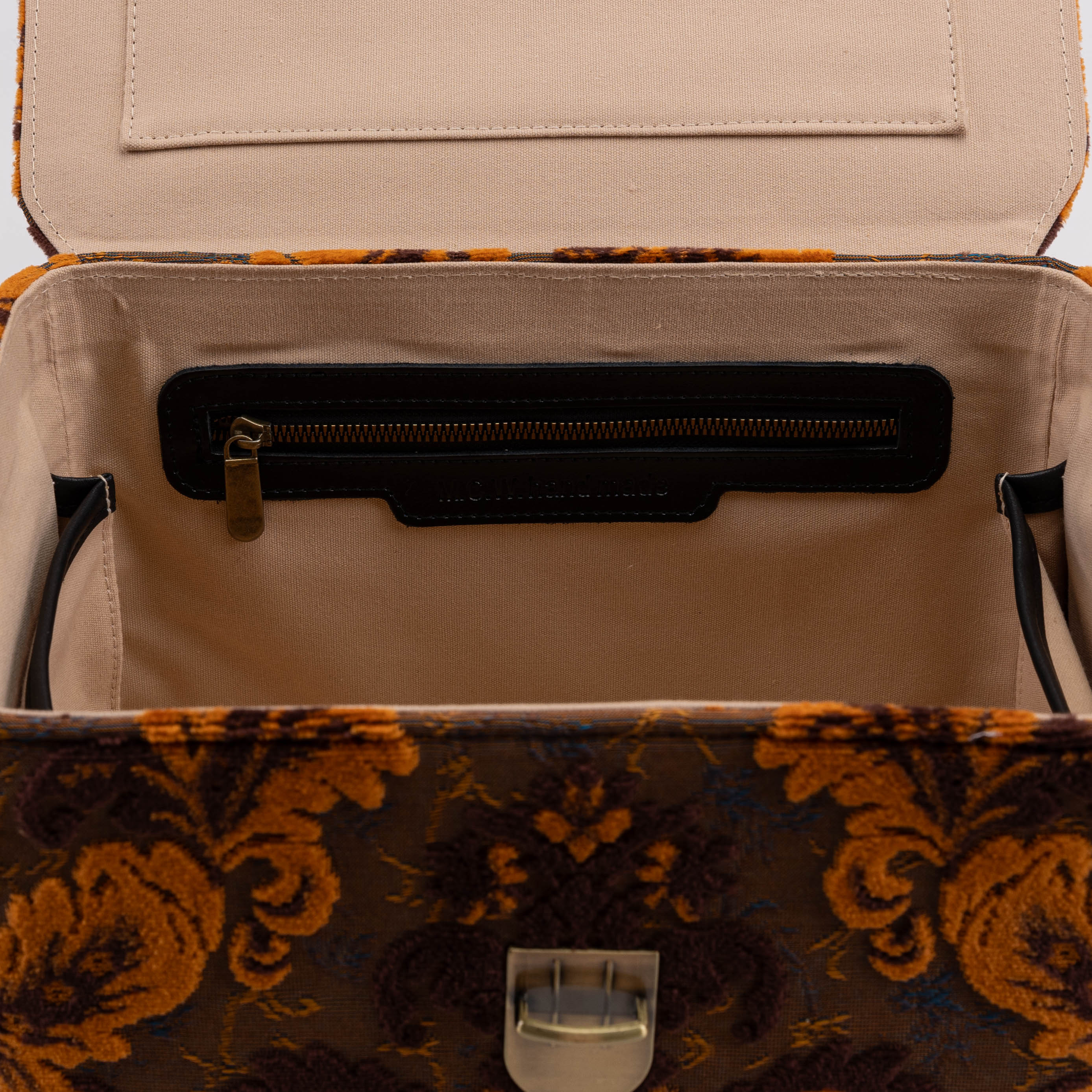 Burnout Velvet Revival Sienna Clara Medium Train Case Purse - Image 8
