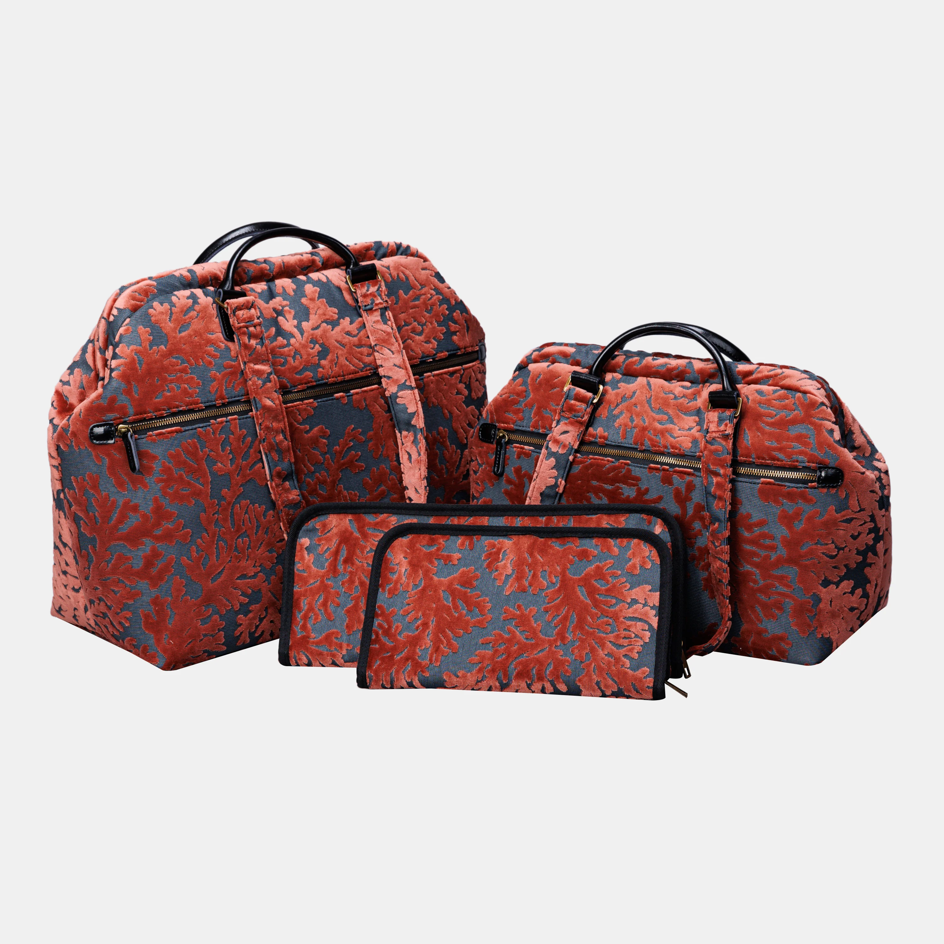 Burnout Velvet St Tropez Scuba Coral Knitting Project Bag - Image 7