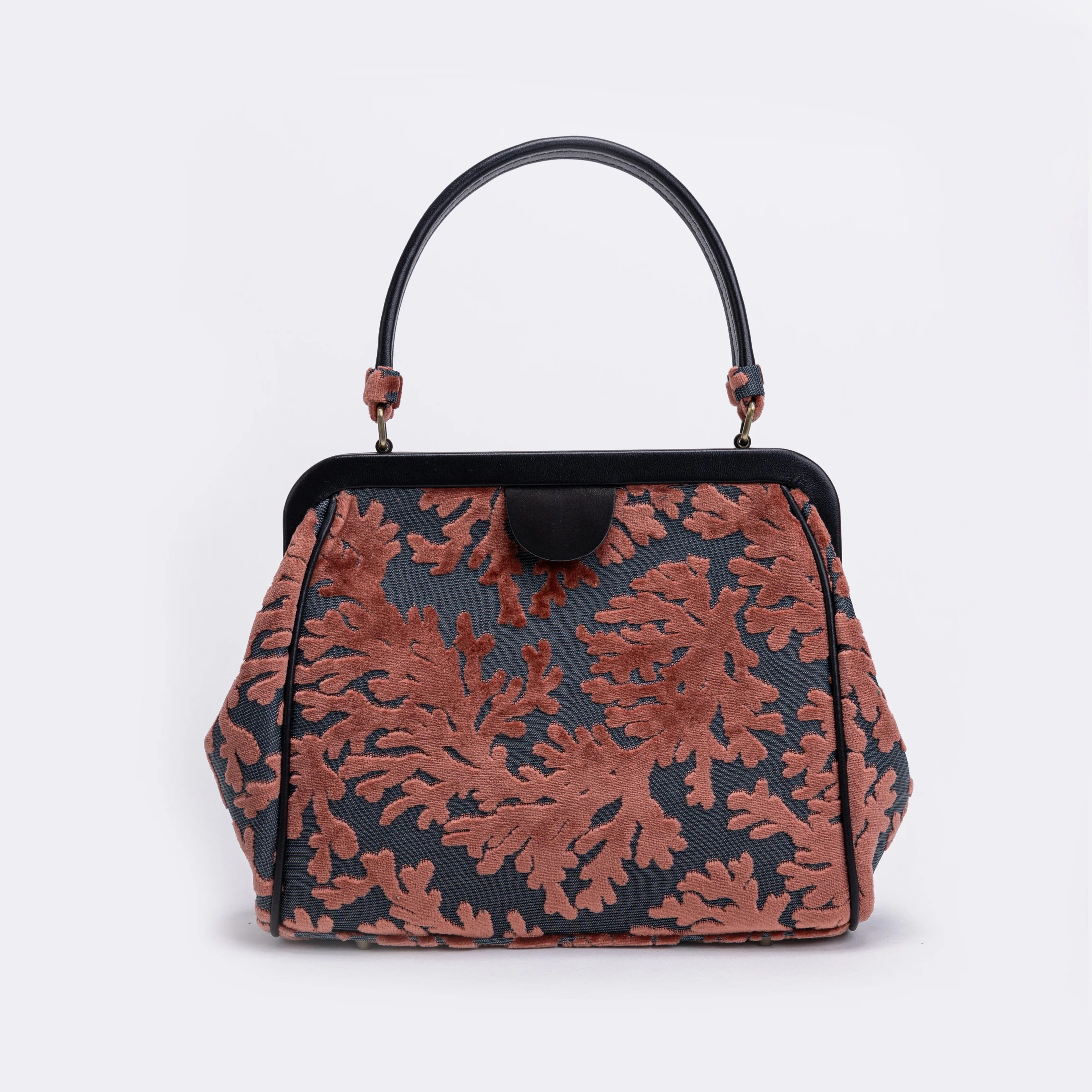 Burnout Velvet St Tropez Scuba Coral Alma Satchel