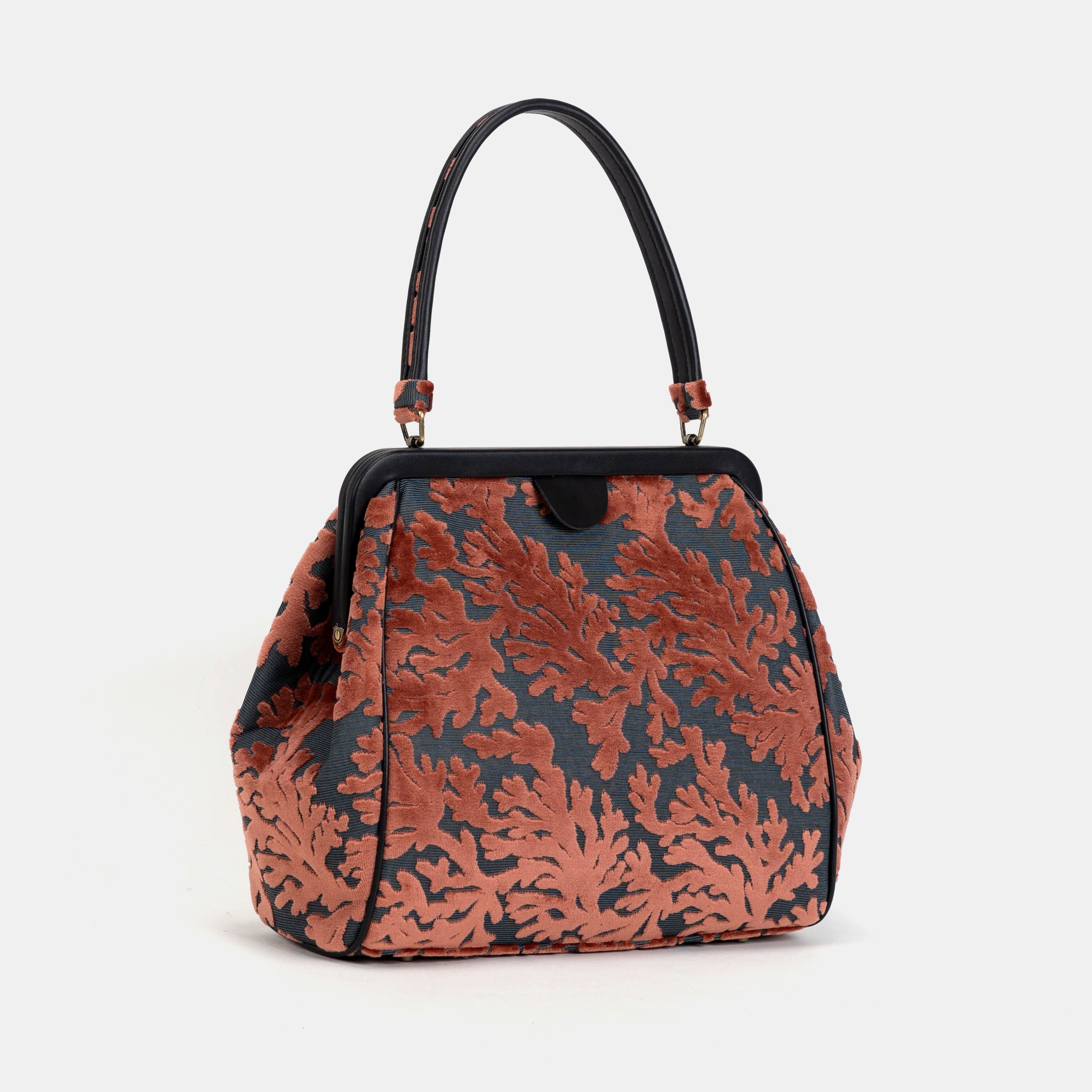Burnout Velvet St Tropez Scuba Coral Alma Shoulder Bag - Image 3