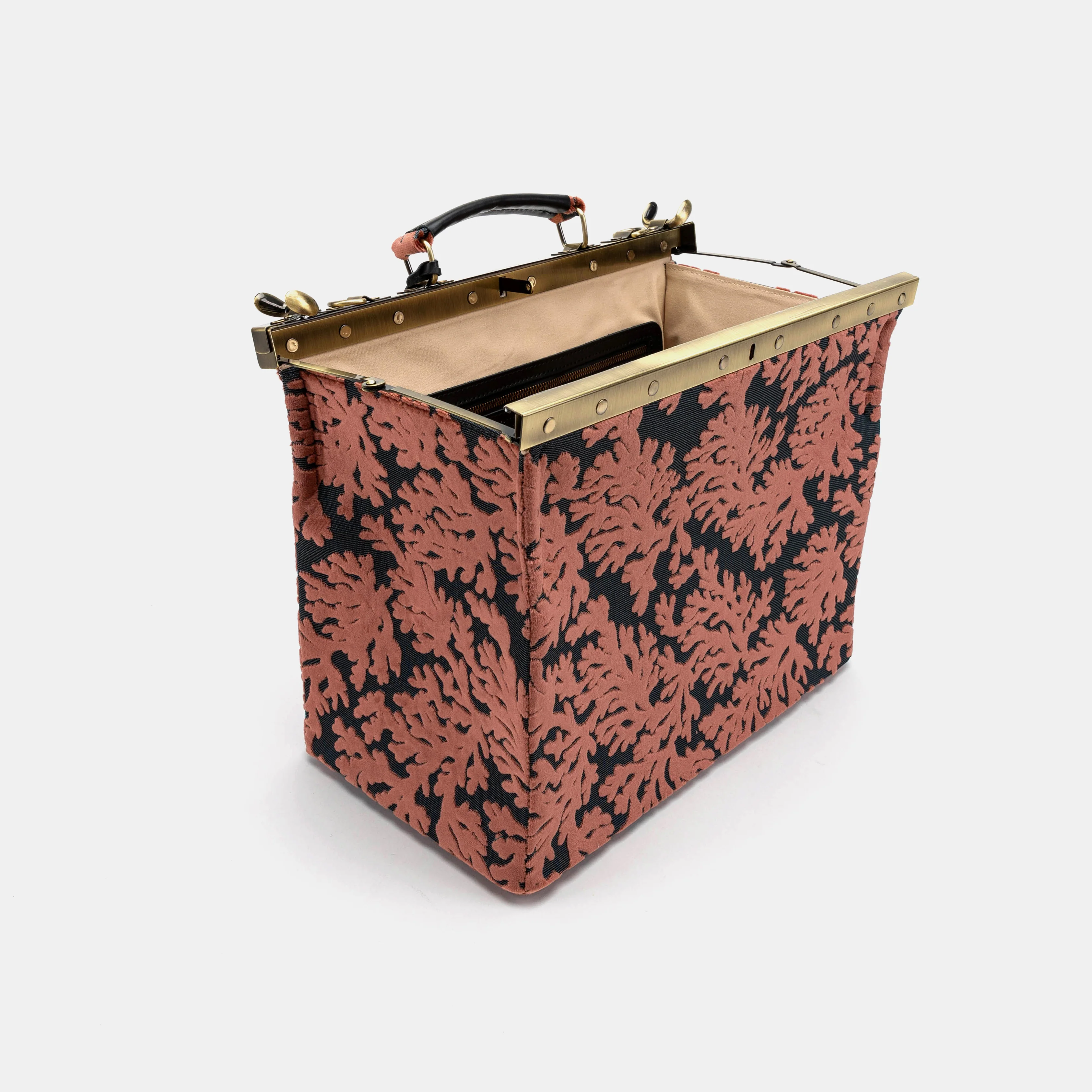 Burnout Velvet St Tropez Scuba Coral Celine Carpet Gladstone Bag - Image 10