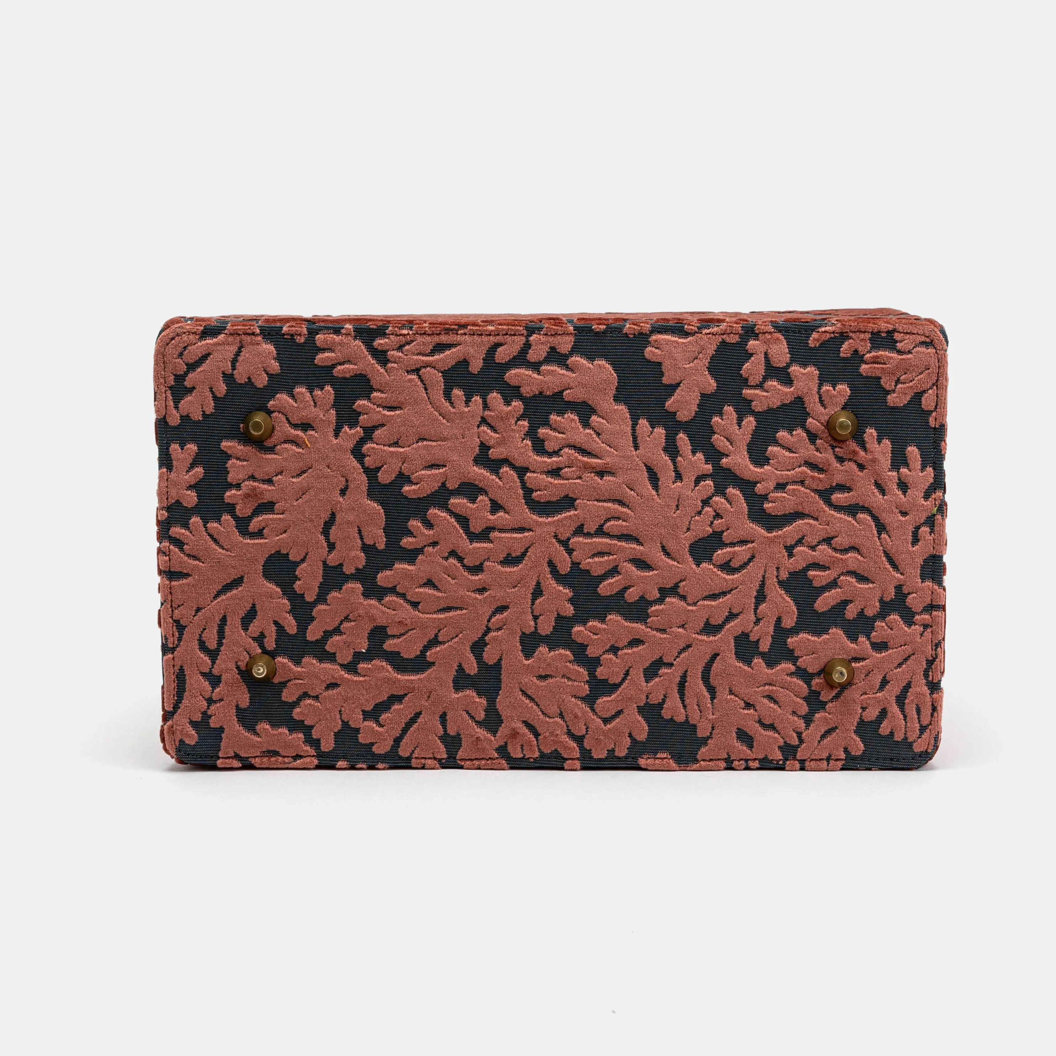 Burnout Velvet St Tropez Scuba Coral Genevieve Carpet Gladstone Bag - Image 11