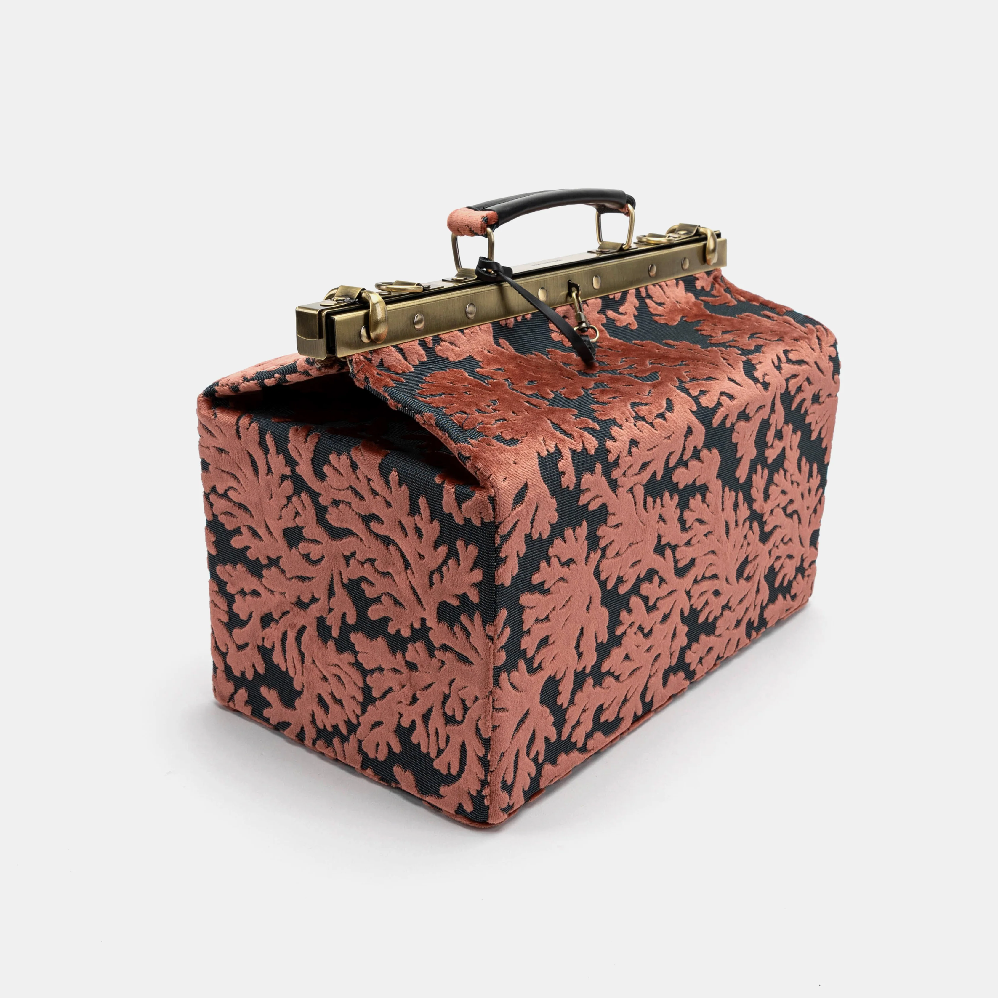 Burnout Velvet St Tropez Scuba Coral Genevieve Carpet Gladstone Bag - Image 3