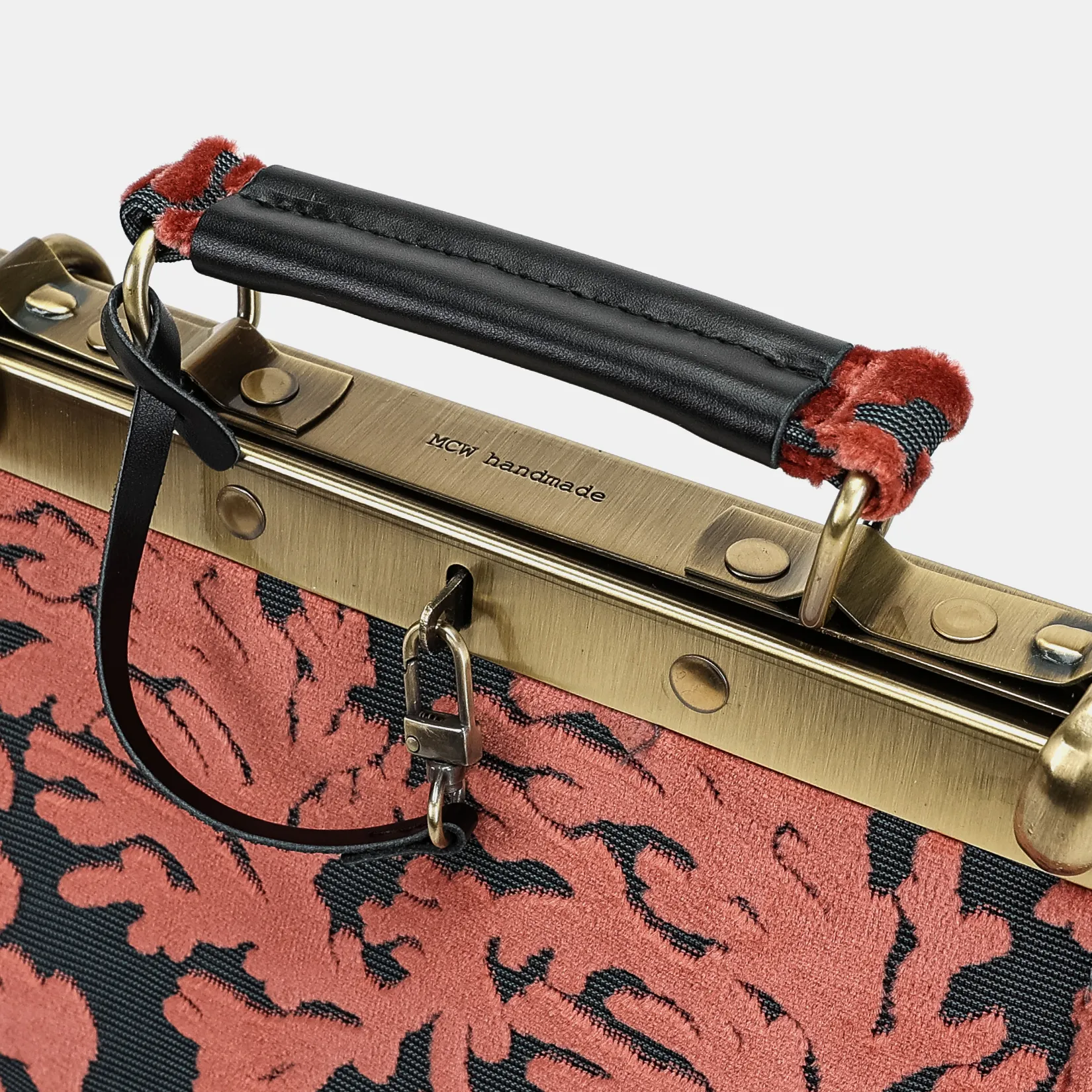 Burnout Velvet St Tropez Scuba Coral Helena Carpet Backpack Gladstone Bag - Image 7