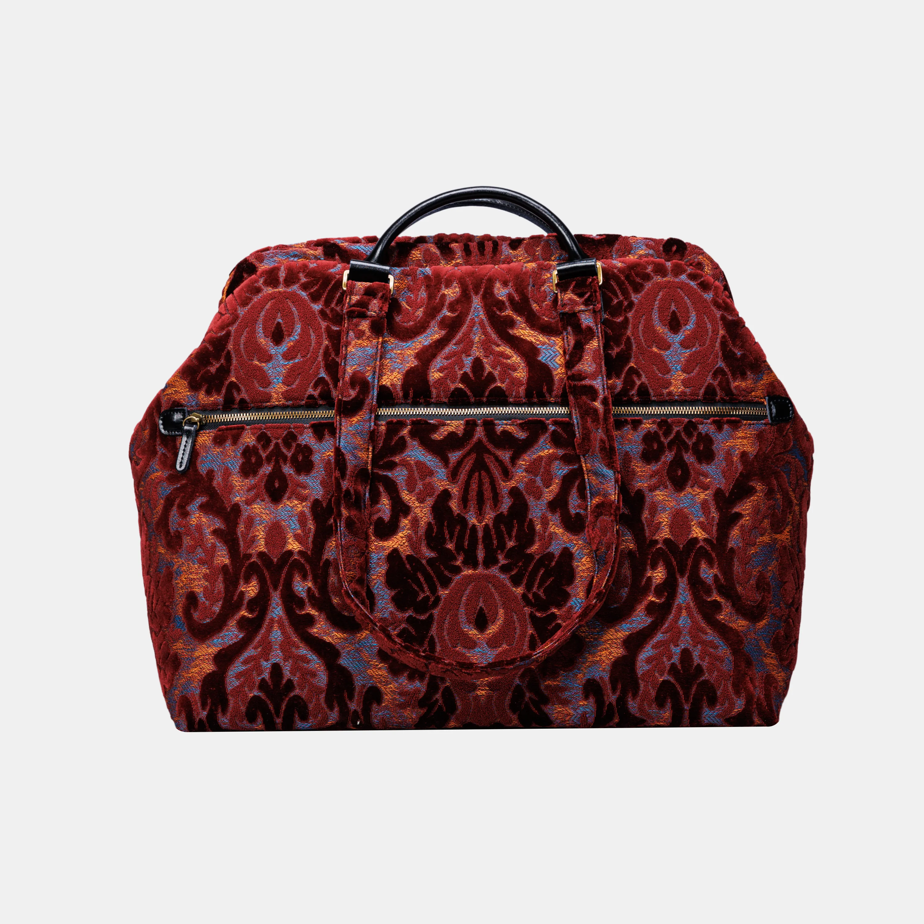 Burnout Velvet Wine Knitting Project Bag - Image 4