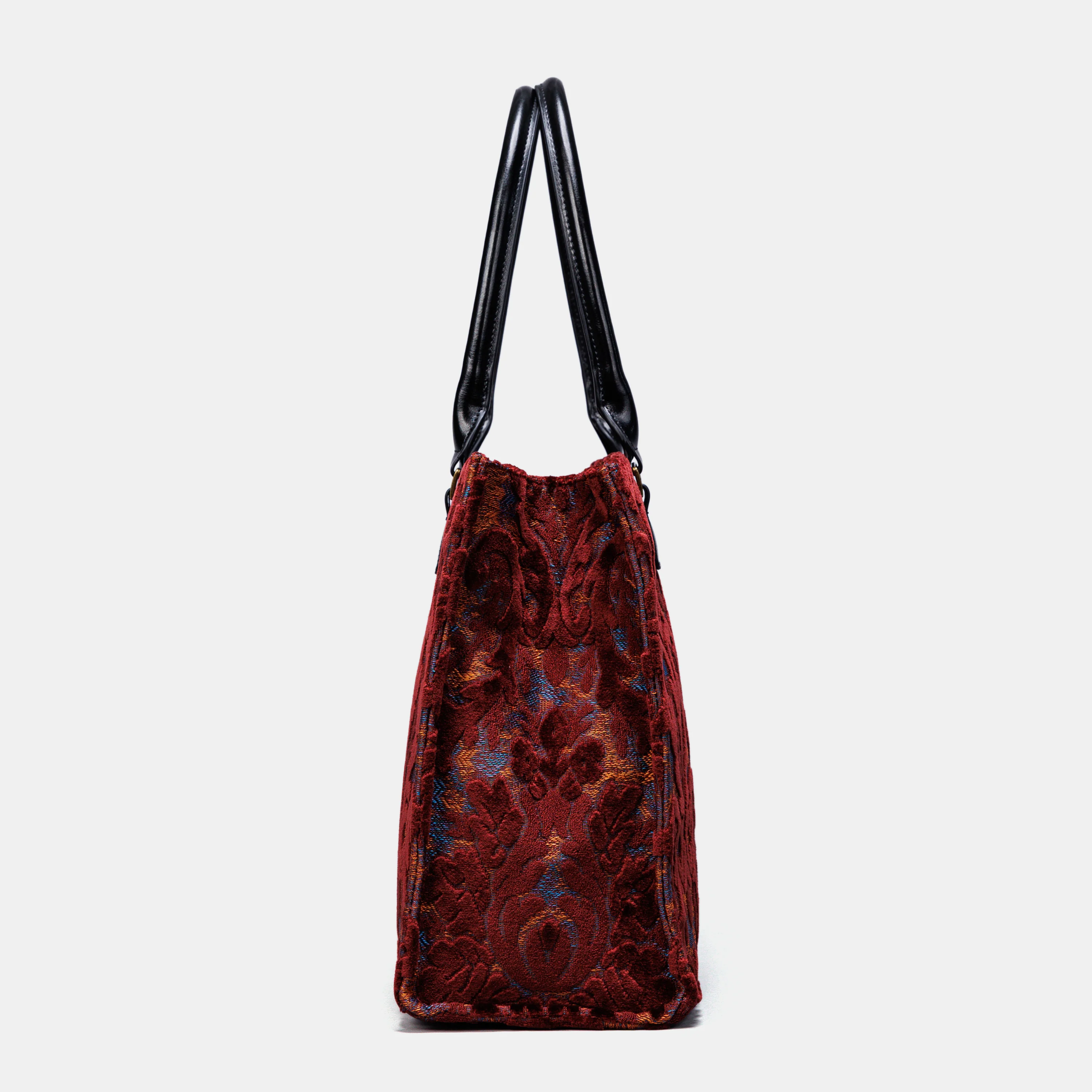 Burnout Velvet Wine Laptop Work Tote - Image 4