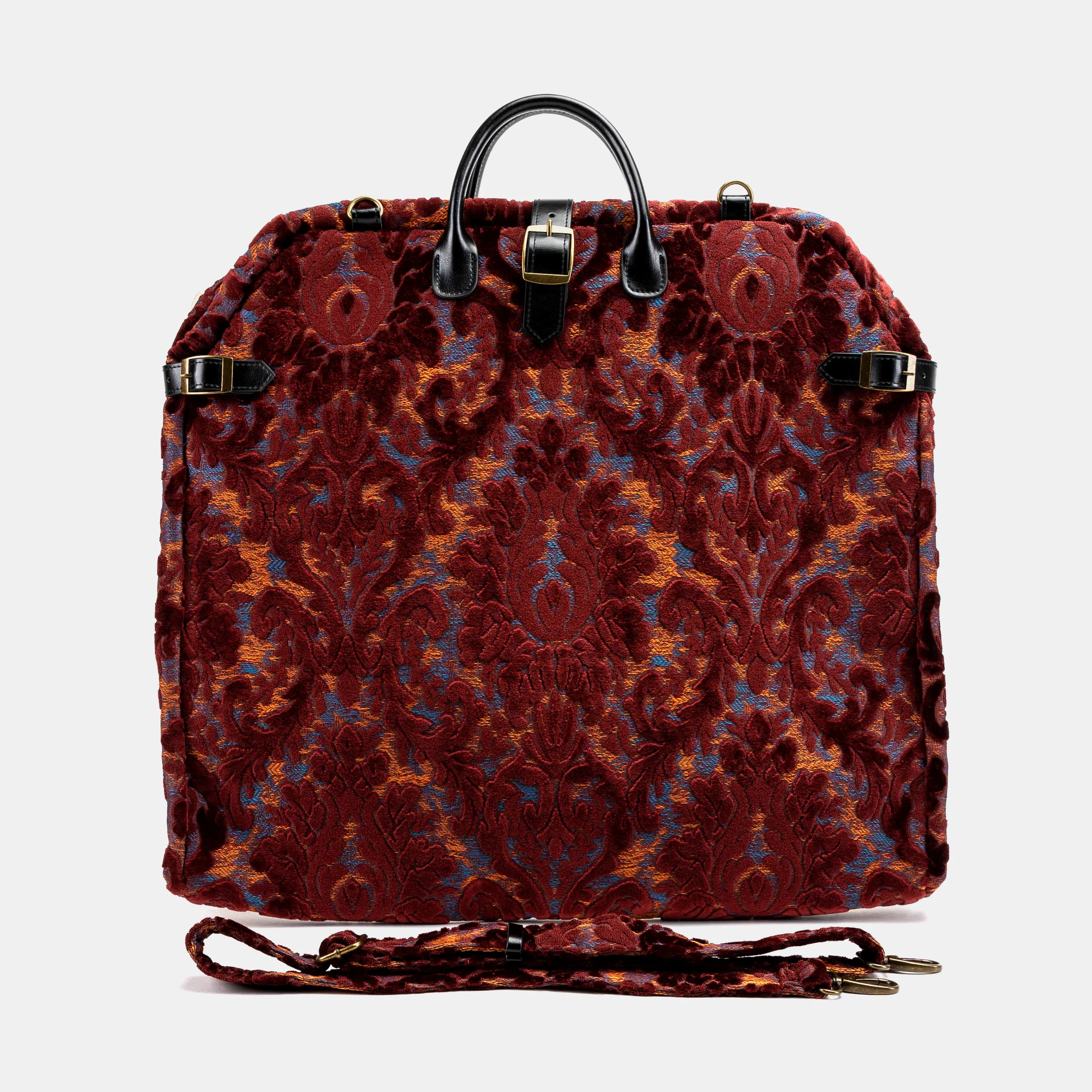 Burnout Velvet Wine Carpet Garment Bag