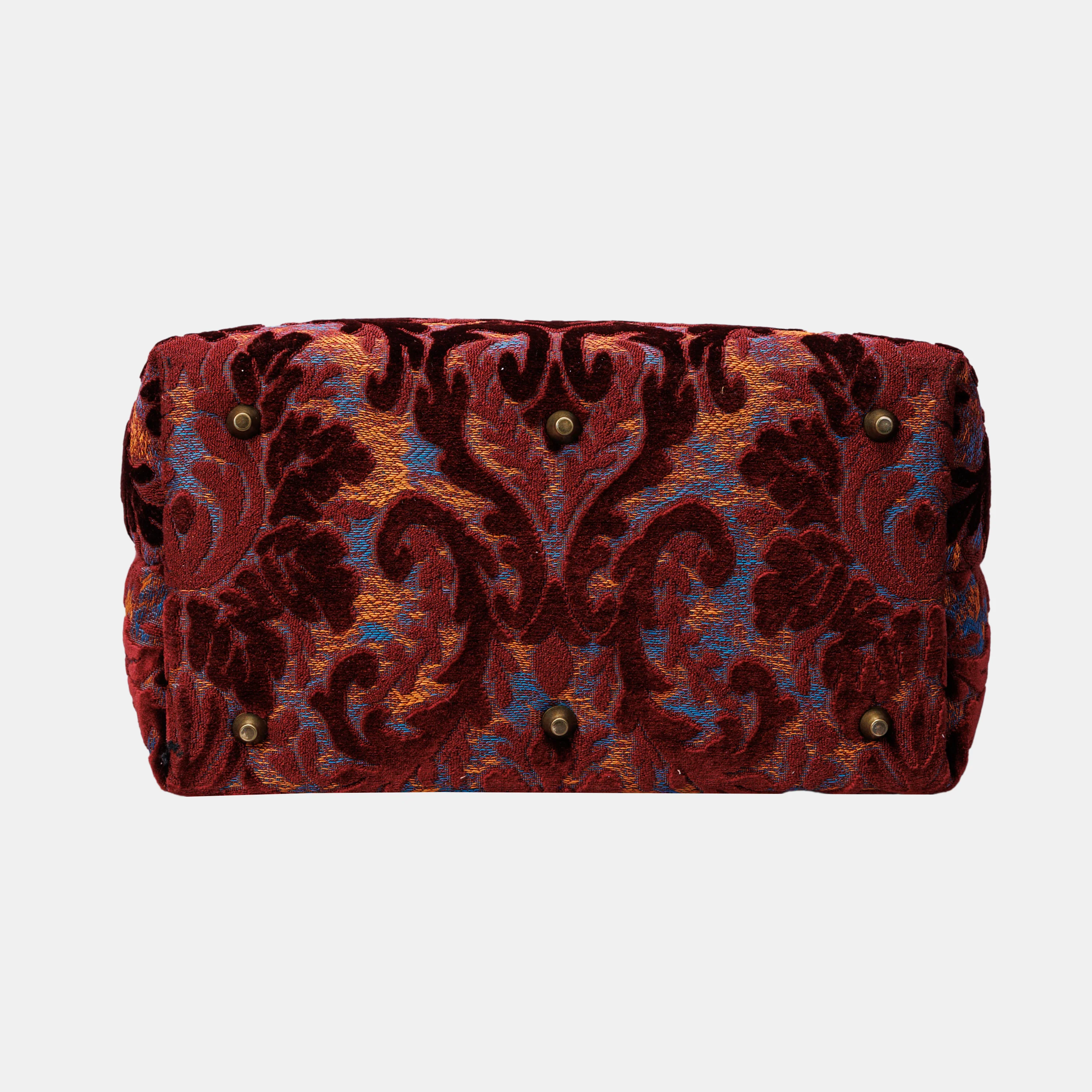 Burnout Velvet Wine Carpet Laptop Backpack - Image 7