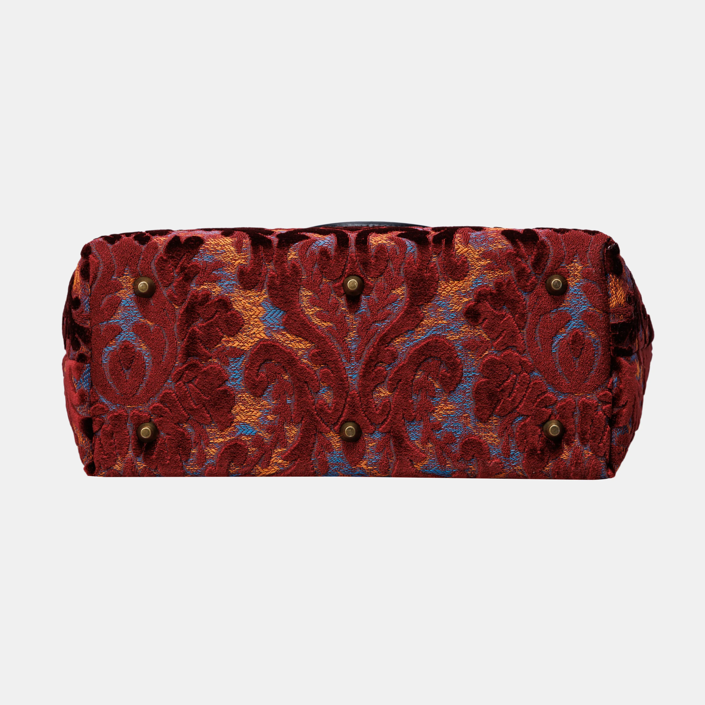 Burnout Velvet Wine Carpet Tote Shopper - Image 6
