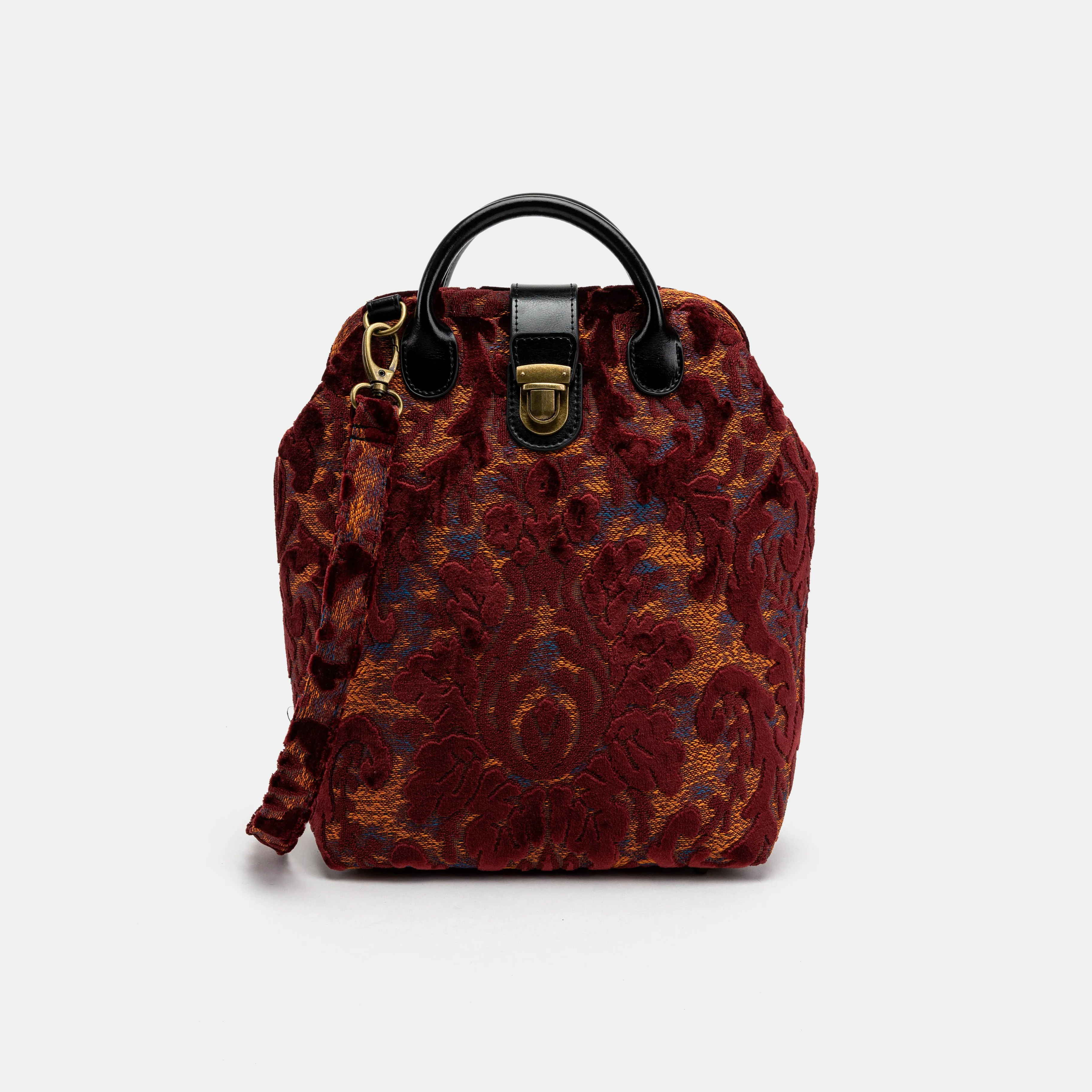 Burnout Velvet Wine Everyday Backpack - Image 3