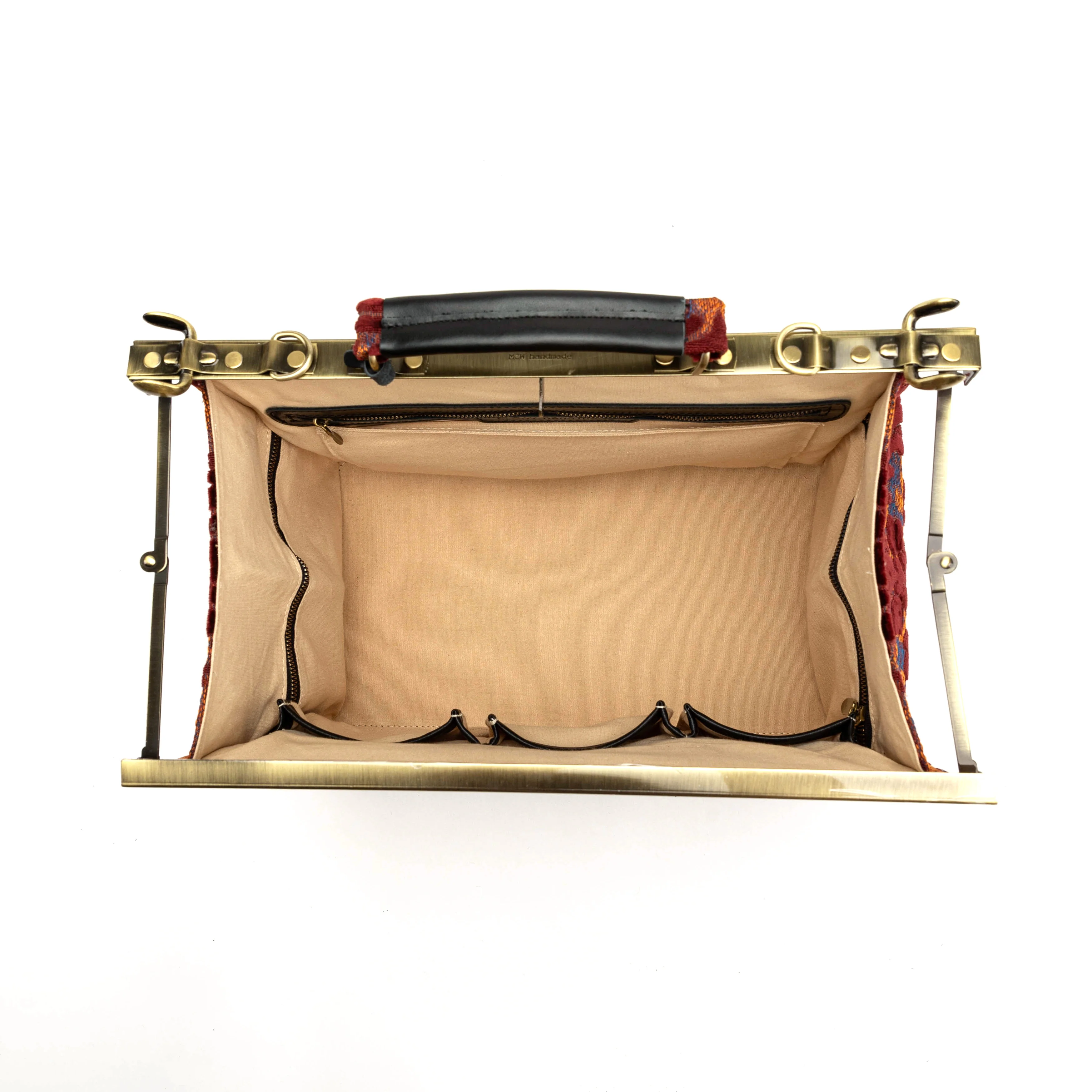 Burnout Velvet Wine Genevieve Carpet Gladstone Bag - Image 8
