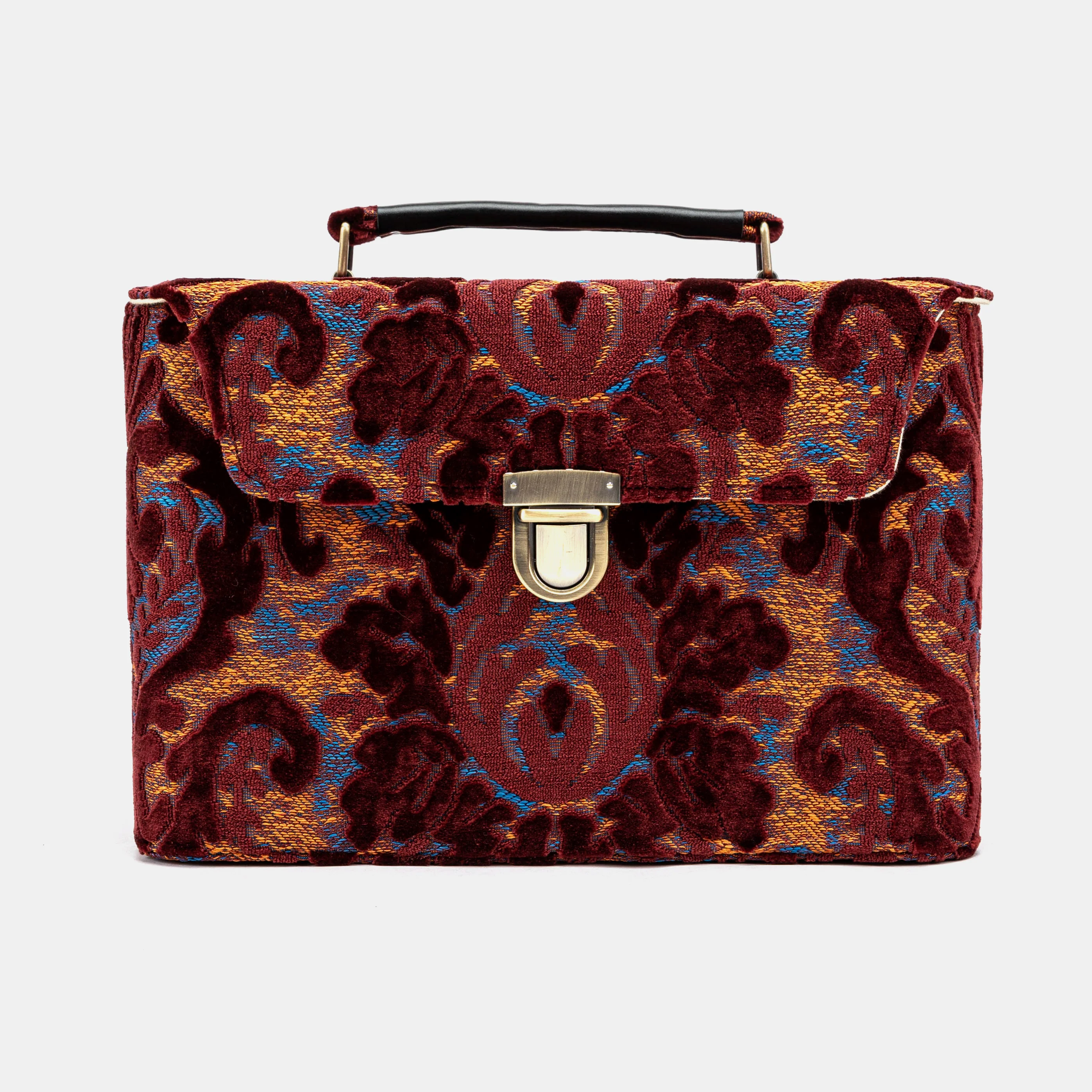 Burnout Velvet Wine Josephine Large Train Case