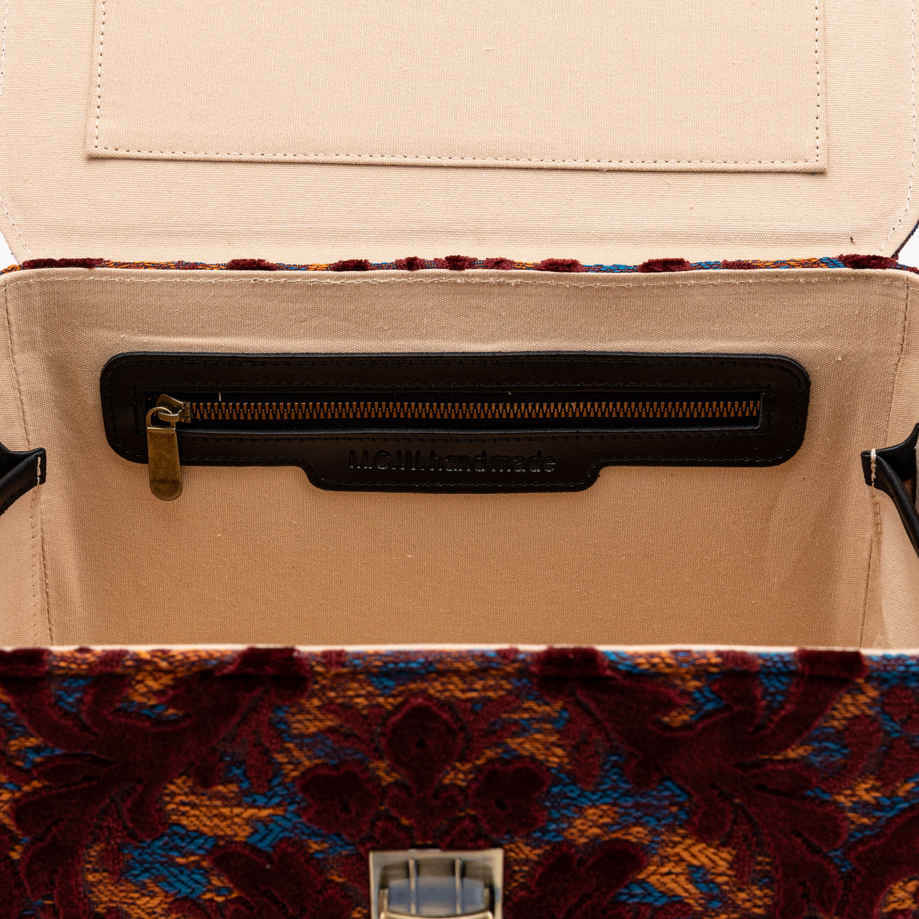 Burnout Velvet Wine Josephine Large Train Case - Image 10