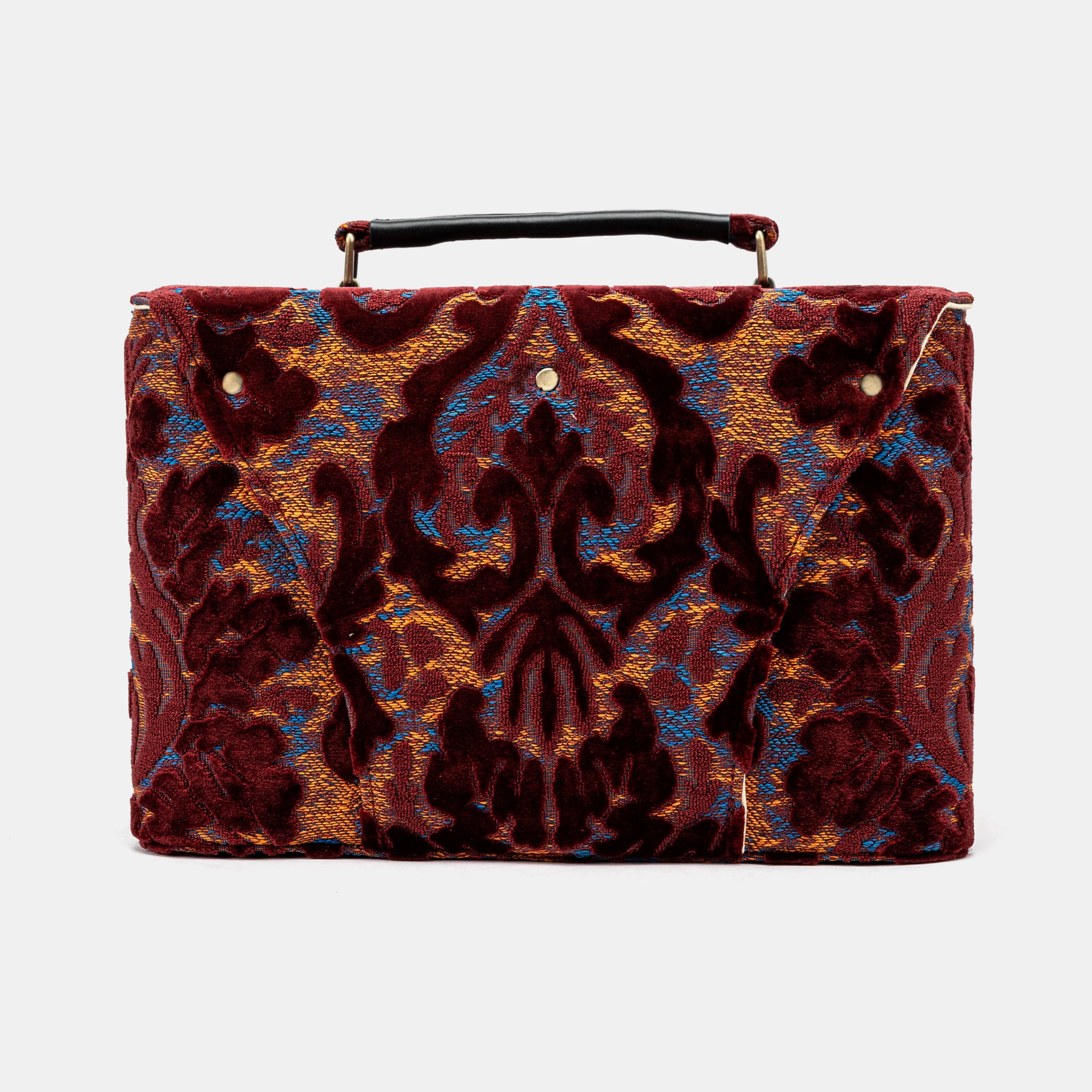Burnout Velvet Wine Josephine Large Train Case - Image 4